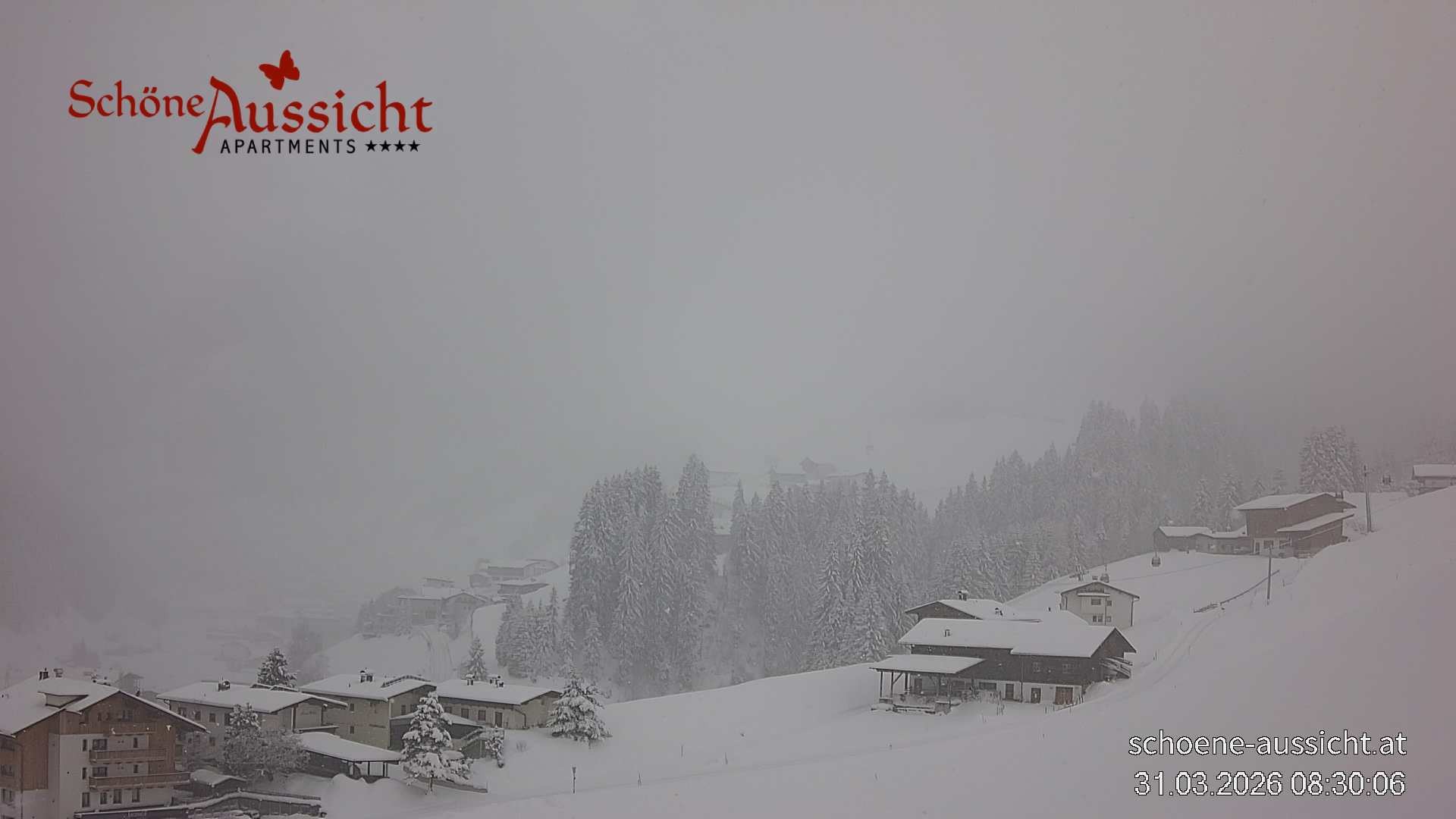 Archiv Foto Webcam Tux Lanersbach - Ausblick Appartements Schöne Aussicht