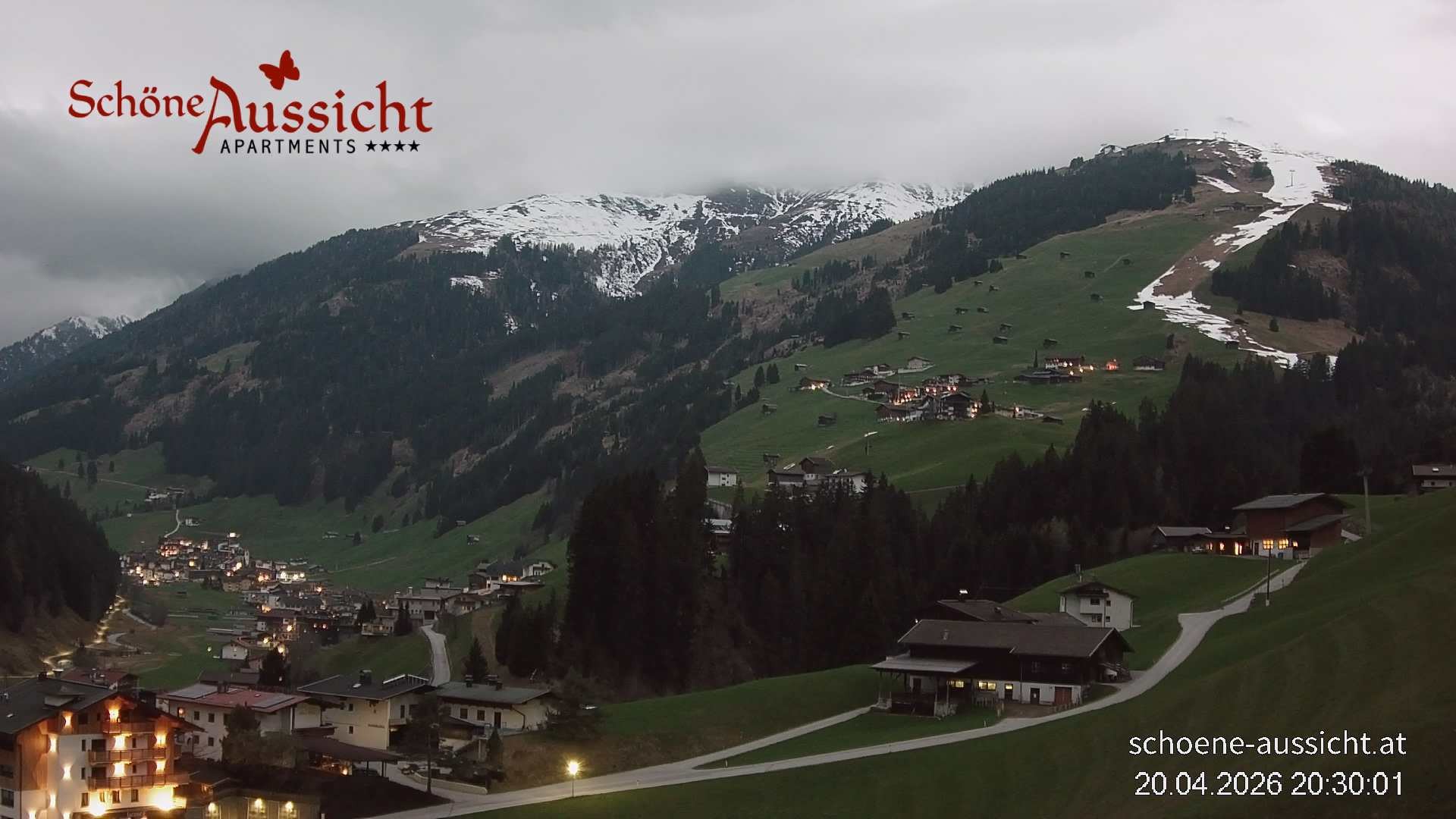 Archiv Foto Webcam Tux Lanersbach - Ausblick Appartements Schöne Aussicht