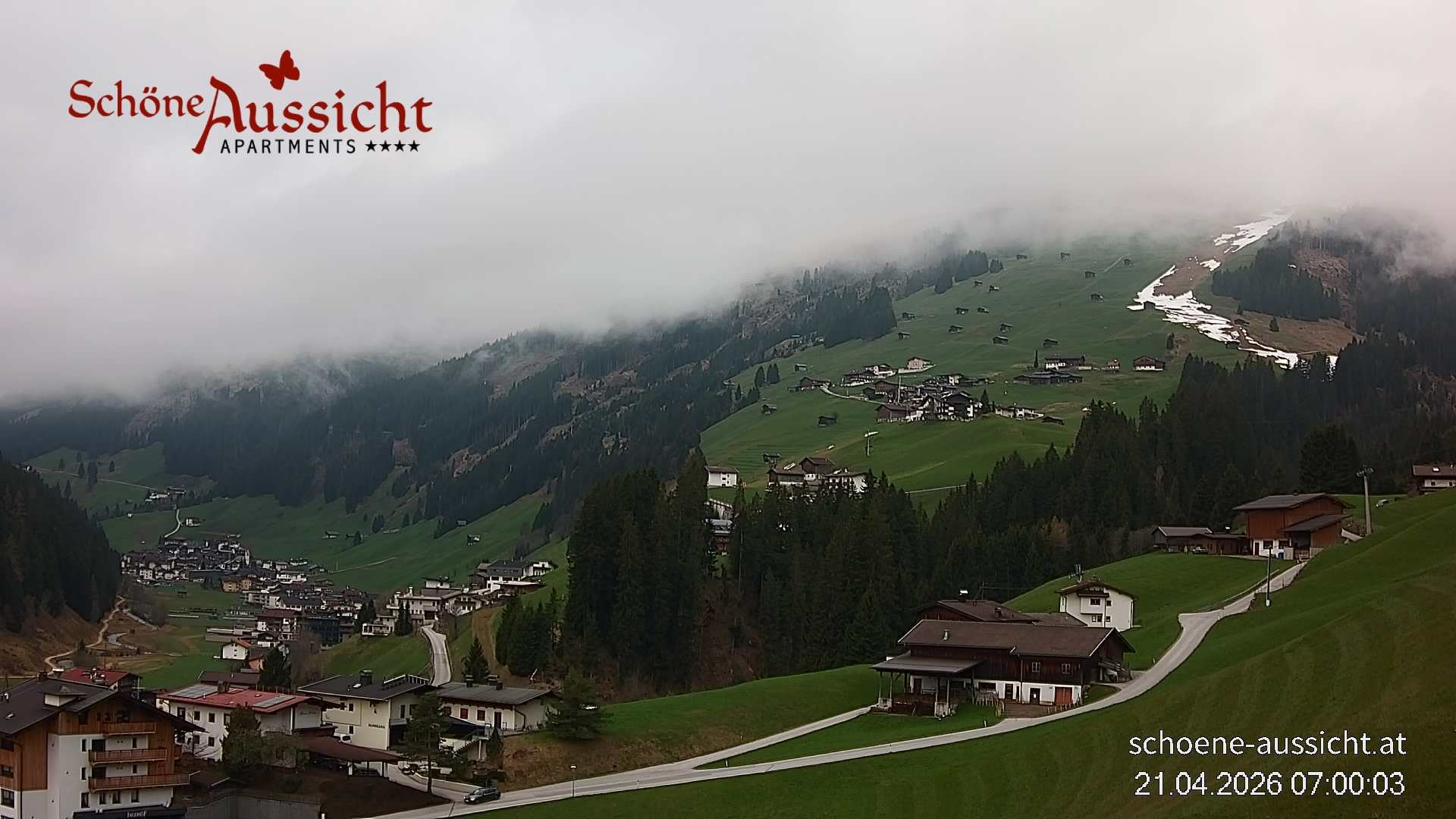 Archiv Foto Webcam Tux Lanersbach - Ausblick Appartements Schöne Aussicht