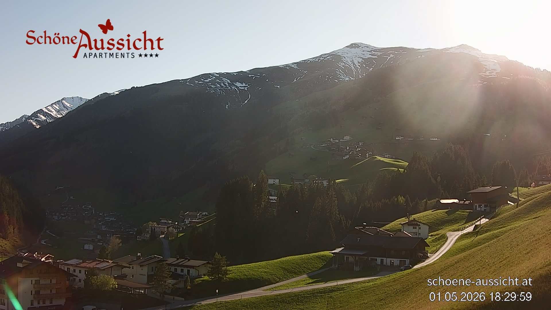 Archiv Foto Webcam Tux Lanersbach - Ausblick Appartements Schöne Aussicht