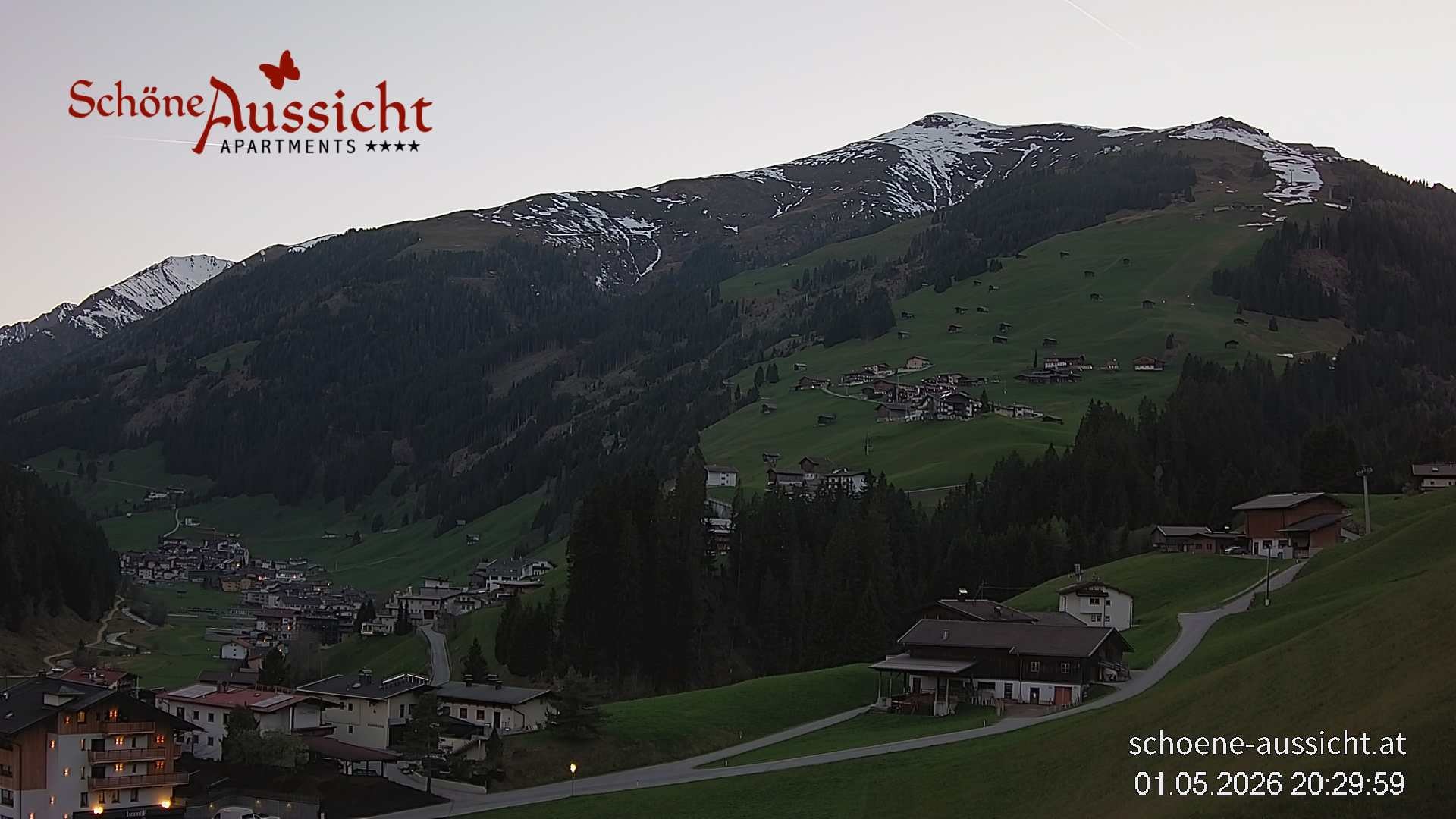 Archiv Foto Webcam Tux Lanersbach - Ausblick Appartements Schöne Aussicht