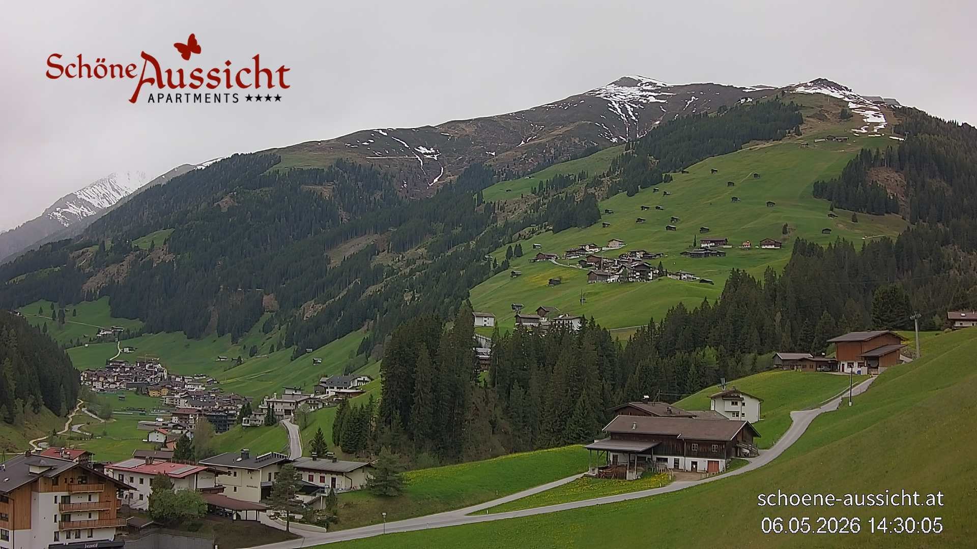 Archiv Foto Webcam Tux Lanersbach - Ausblick Appartements Schöne Aussicht