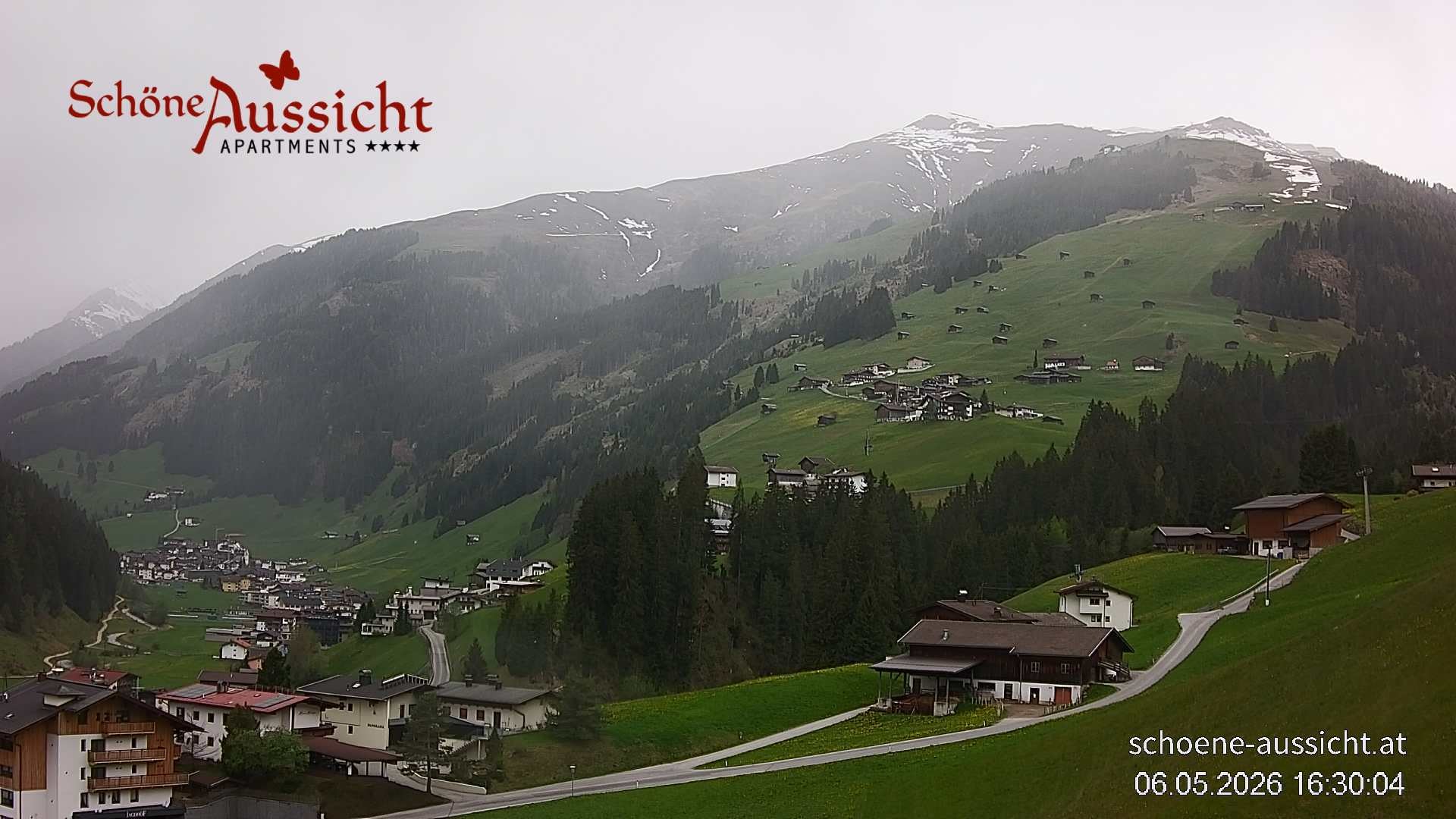 Archiv Foto Webcam Tux Lanersbach - Ausblick Appartements Schöne Aussicht