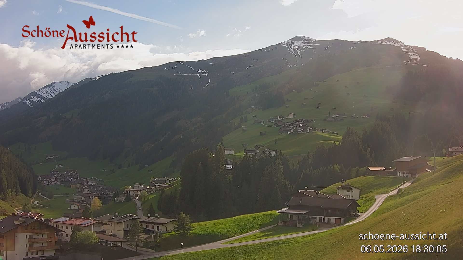 Archiv Foto Webcam Tux Lanersbach - Ausblick Appartements Schöne Aussicht