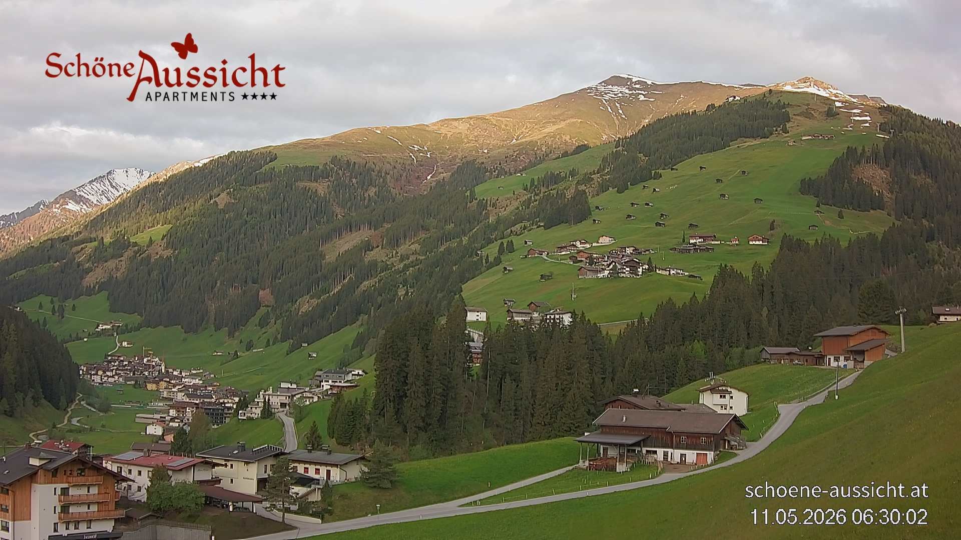 Archiv Foto Webcam Tux Lanersbach - Ausblick Appartements Schöne Aussicht