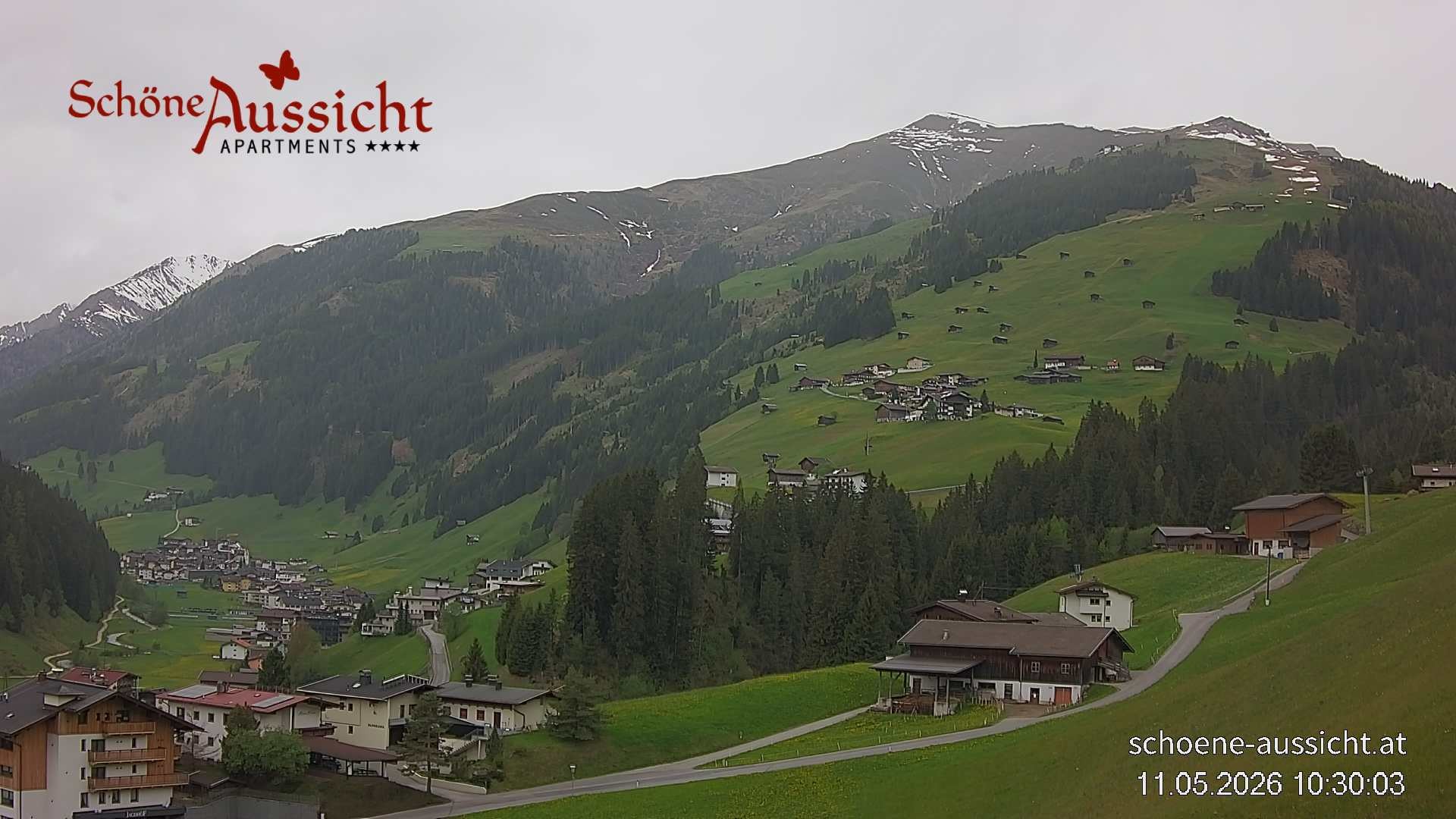 Archiv Foto Webcam Tux Lanersbach - Ausblick Appartements Schöne Aussicht