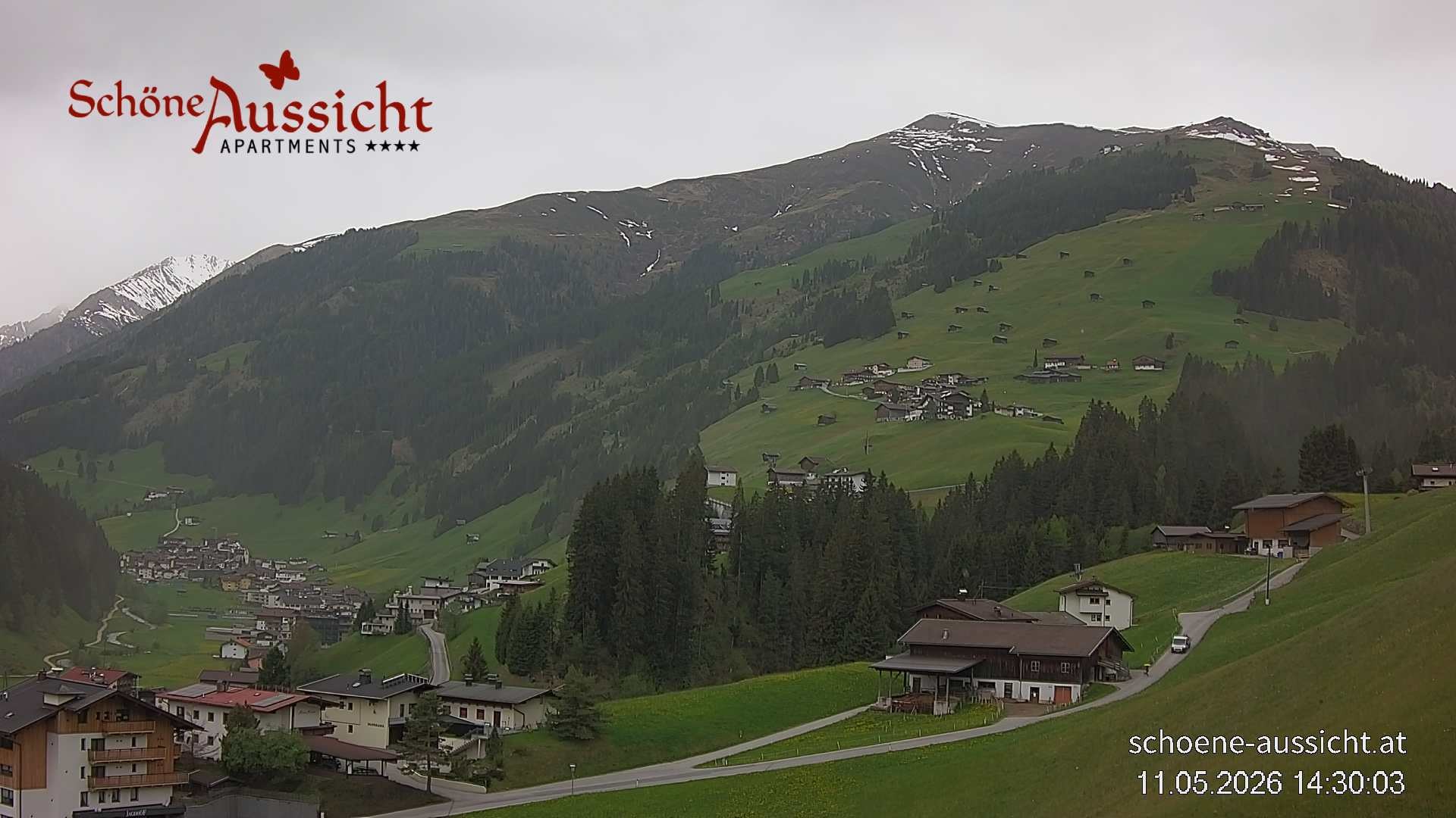 Archiv Foto Webcam Tux Lanersbach - Ausblick Appartements Schöne Aussicht