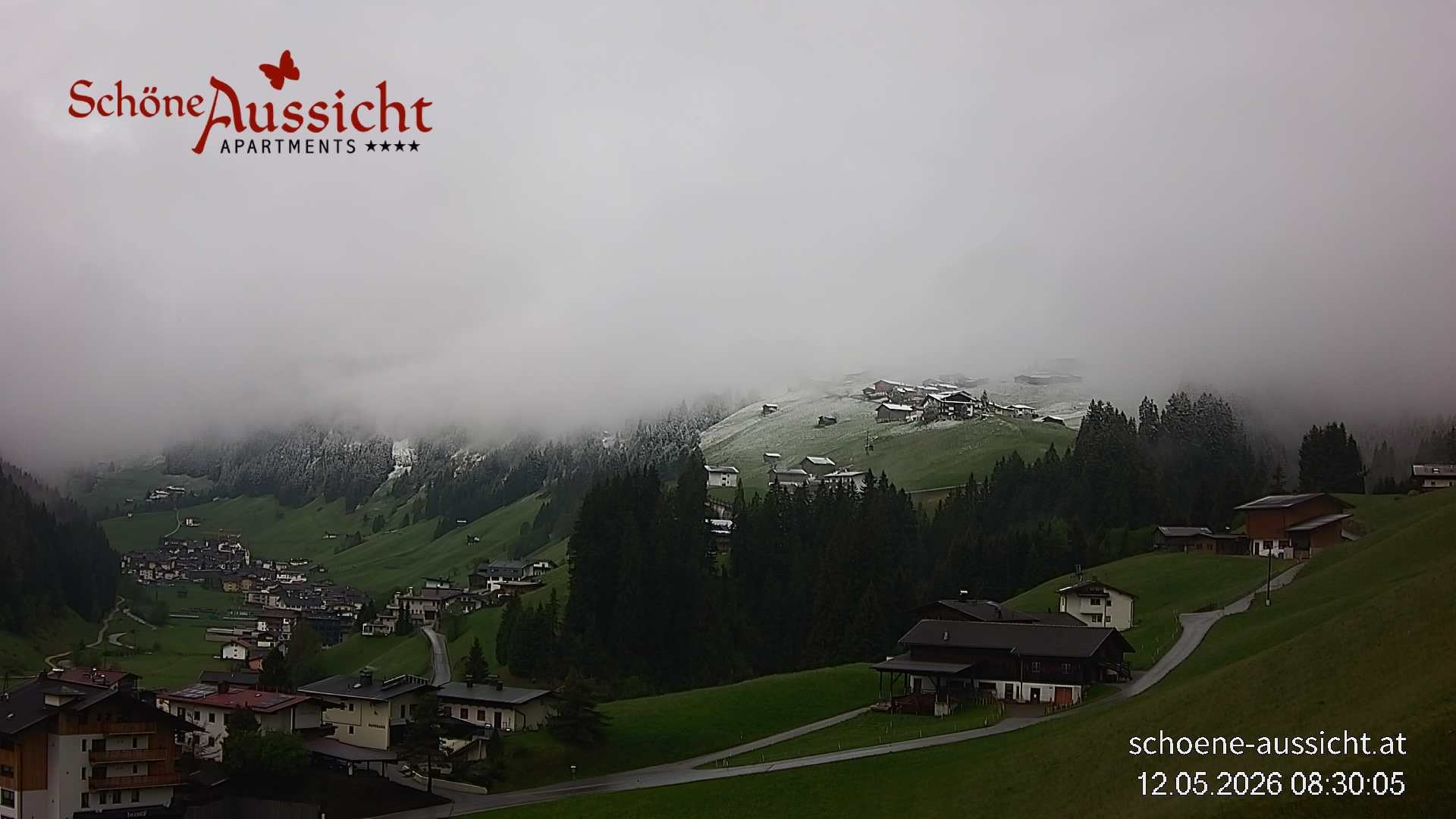 Archiv Foto Webcam Tux Lanersbach - Ausblick Appartements Schöne Aussicht