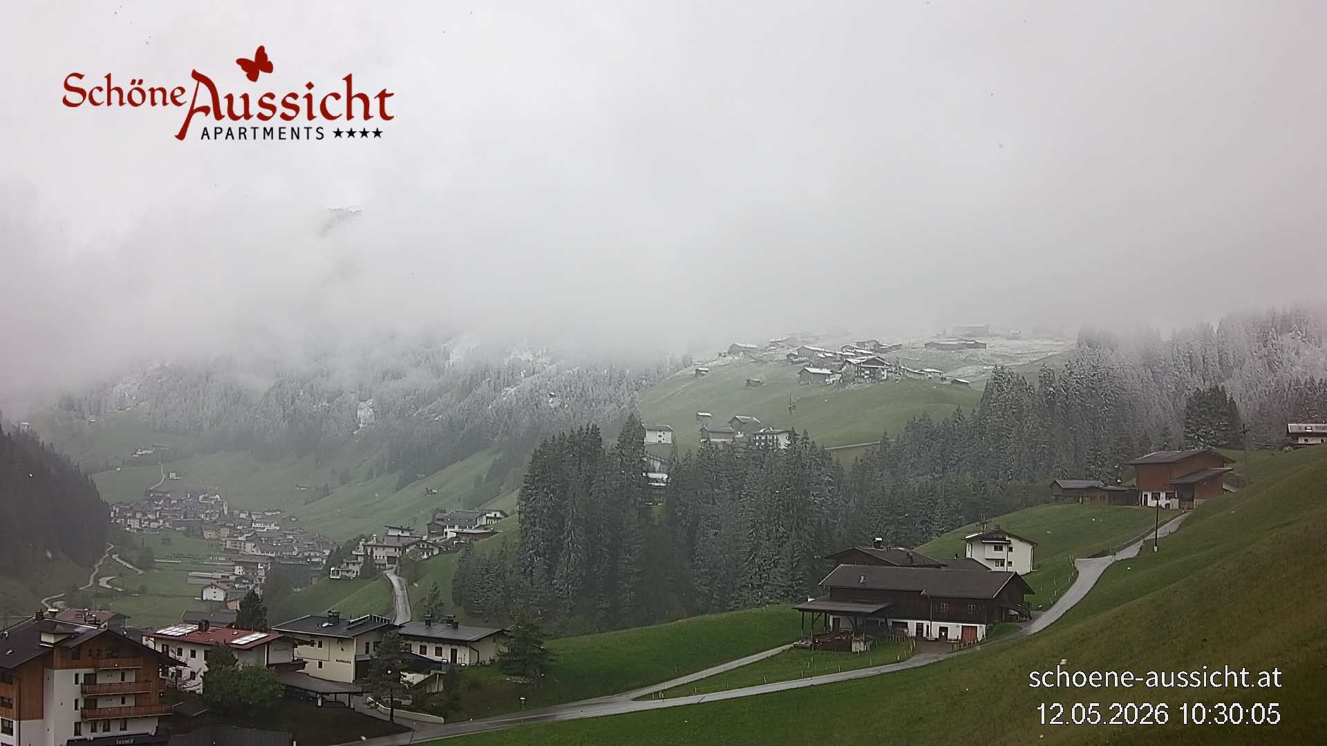 Archiv Foto Webcam Tux Lanersbach - Ausblick Appartements Schöne Aussicht