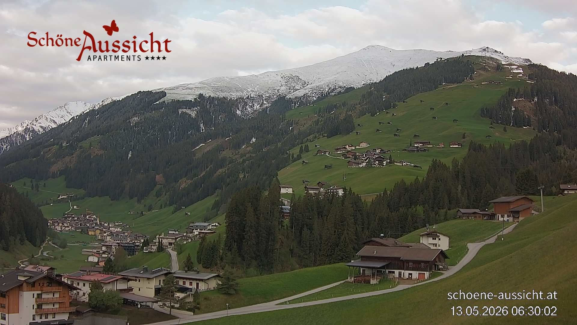 Archiv Foto Webcam Tux Lanersbach - Ausblick Appartements Schöne Aussicht