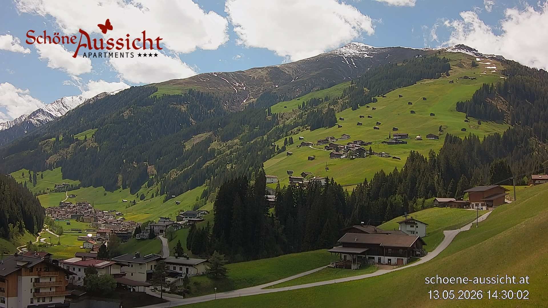 Archiv Foto Webcam Tux Lanersbach - Ausblick Appartements Schöne Aussicht