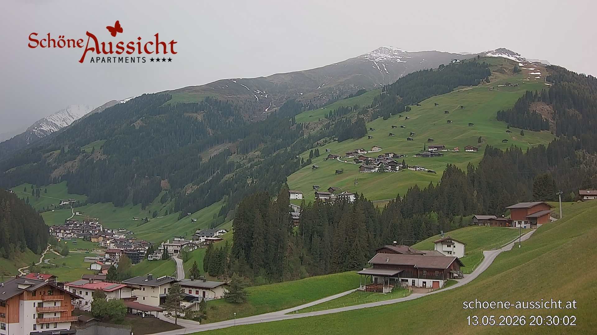 Archiv Foto Webcam Tux Lanersbach - Ausblick Appartements Schöne Aussicht
