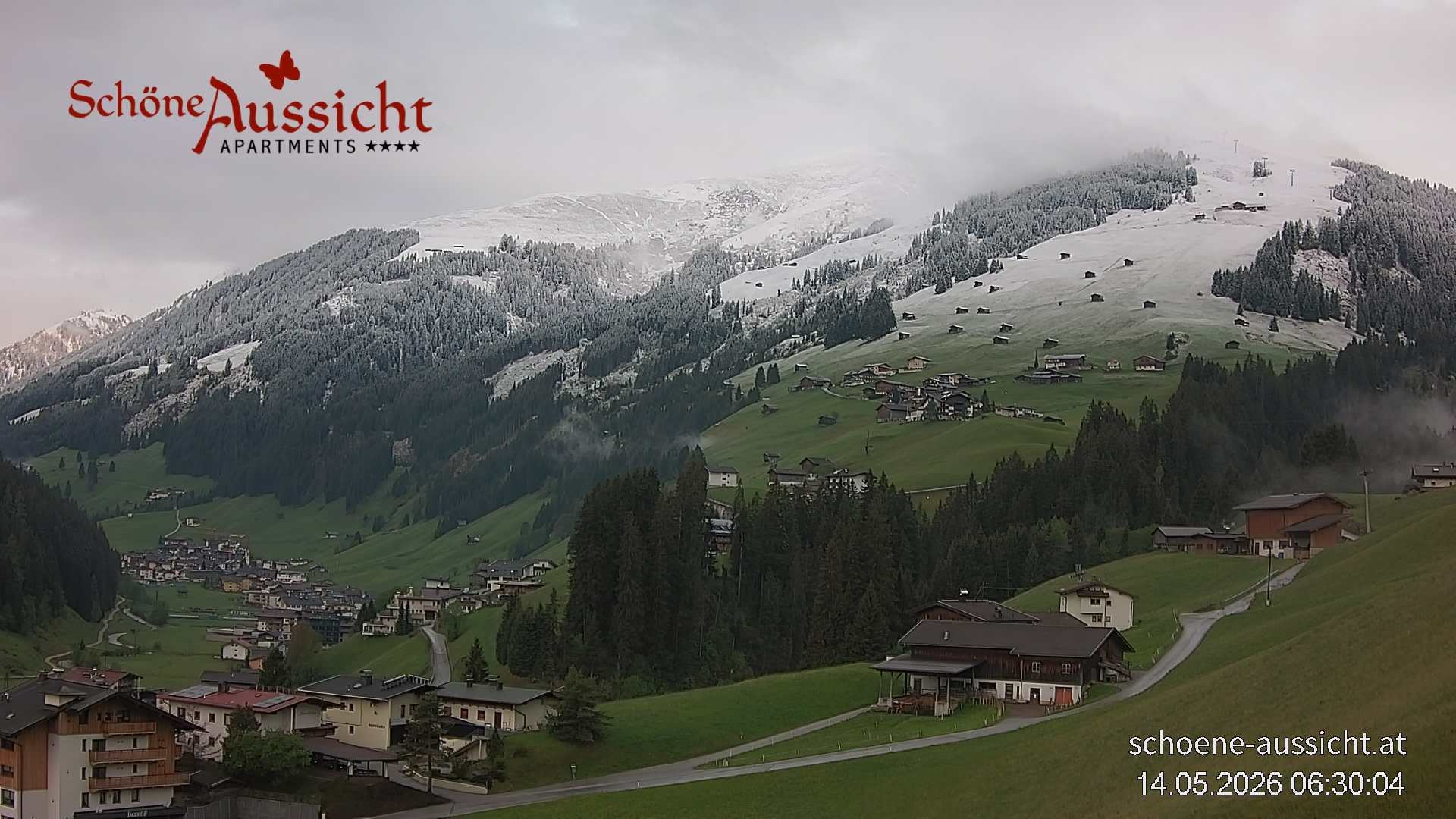 Archiv Foto Webcam Tux Lanersbach - Ausblick Appartements Schöne Aussicht