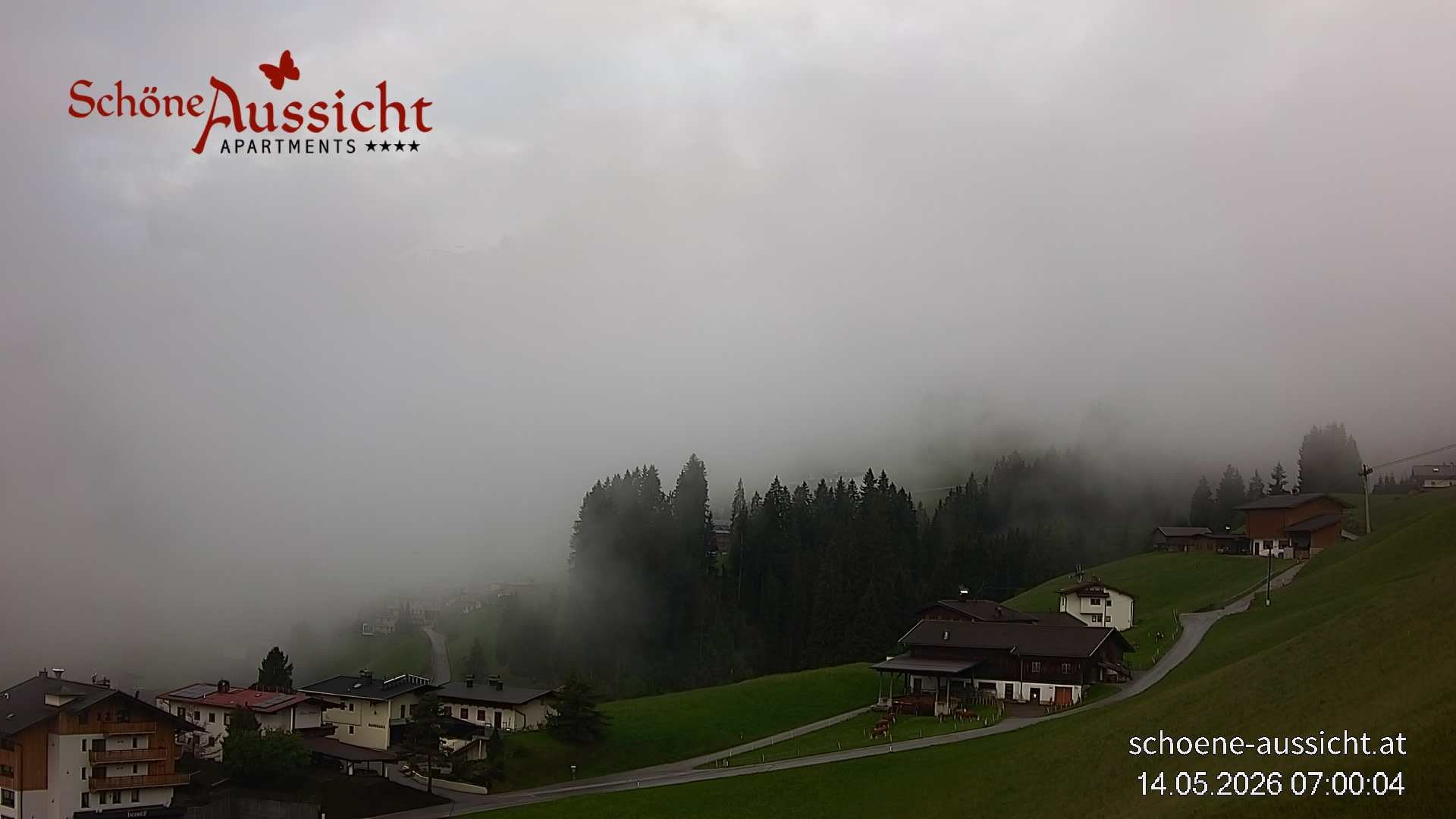 Archiv Foto Webcam Tux Lanersbach - Ausblick Appartements Schöne Aussicht