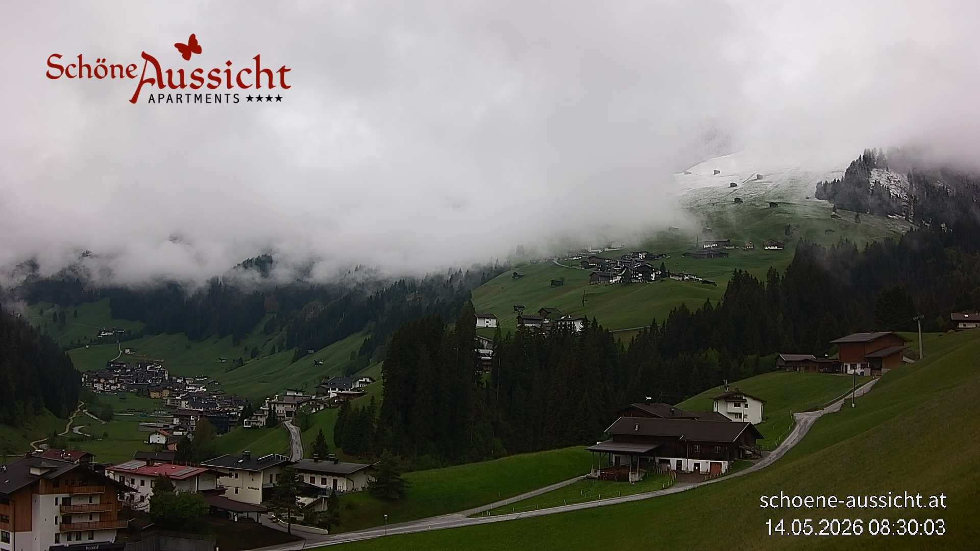 Archiv Foto Webcam Tux Lanersbach - Ausblick Appartements Schöne Aussicht