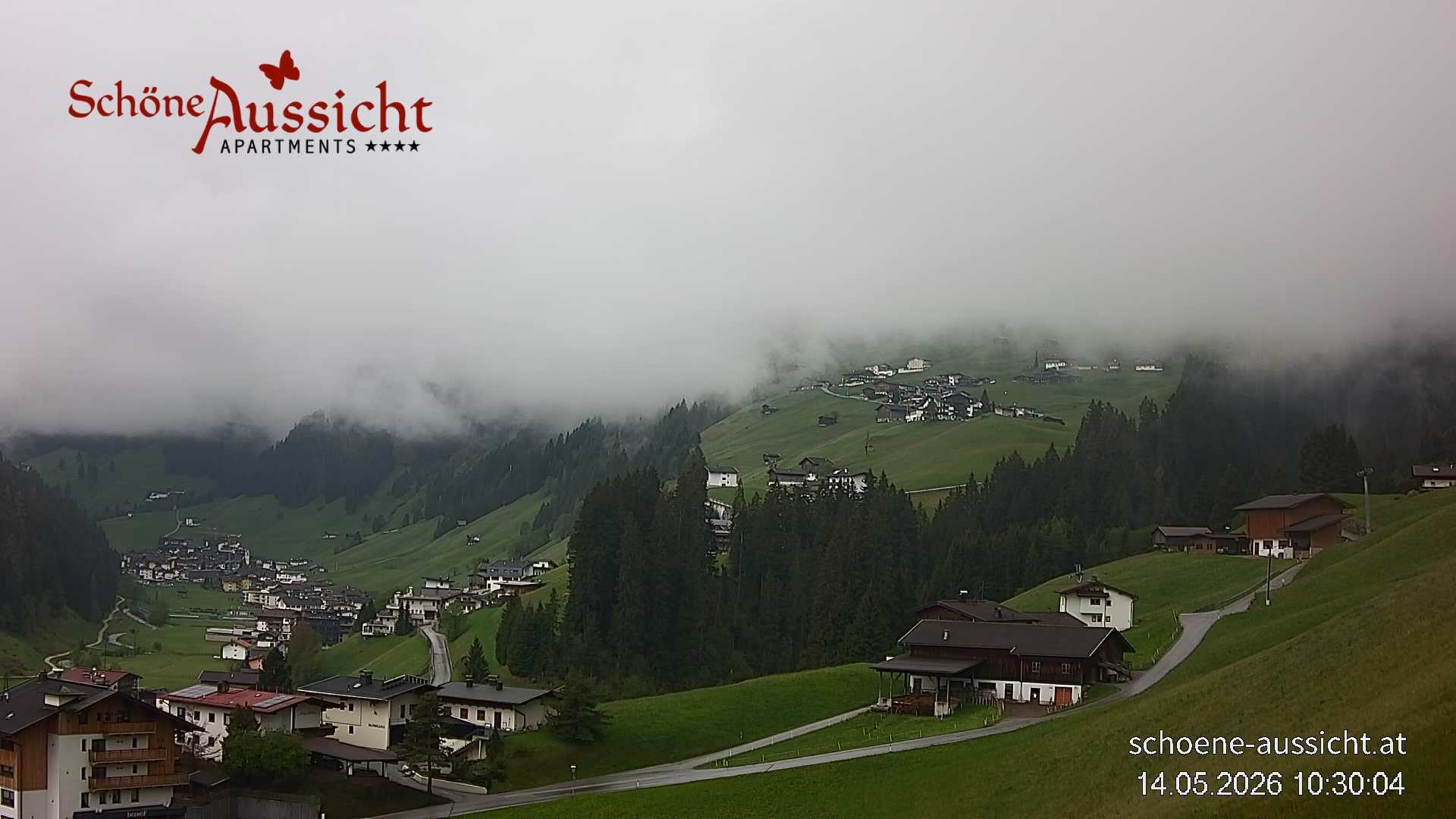 Archiv Foto Webcam Tux Lanersbach - Ausblick Appartements Schöne Aussicht
