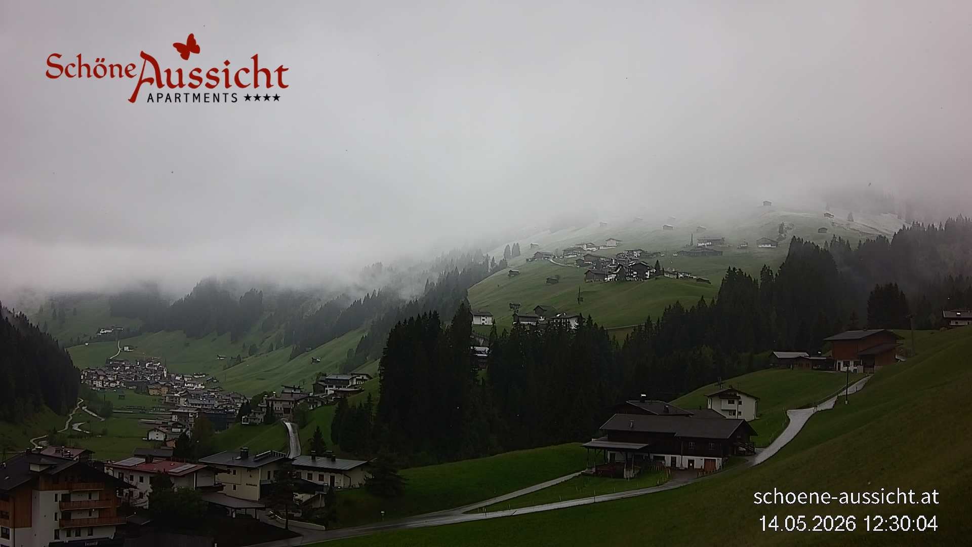Archiv Foto Webcam Tux Lanersbach - Ausblick Appartements Schöne Aussicht