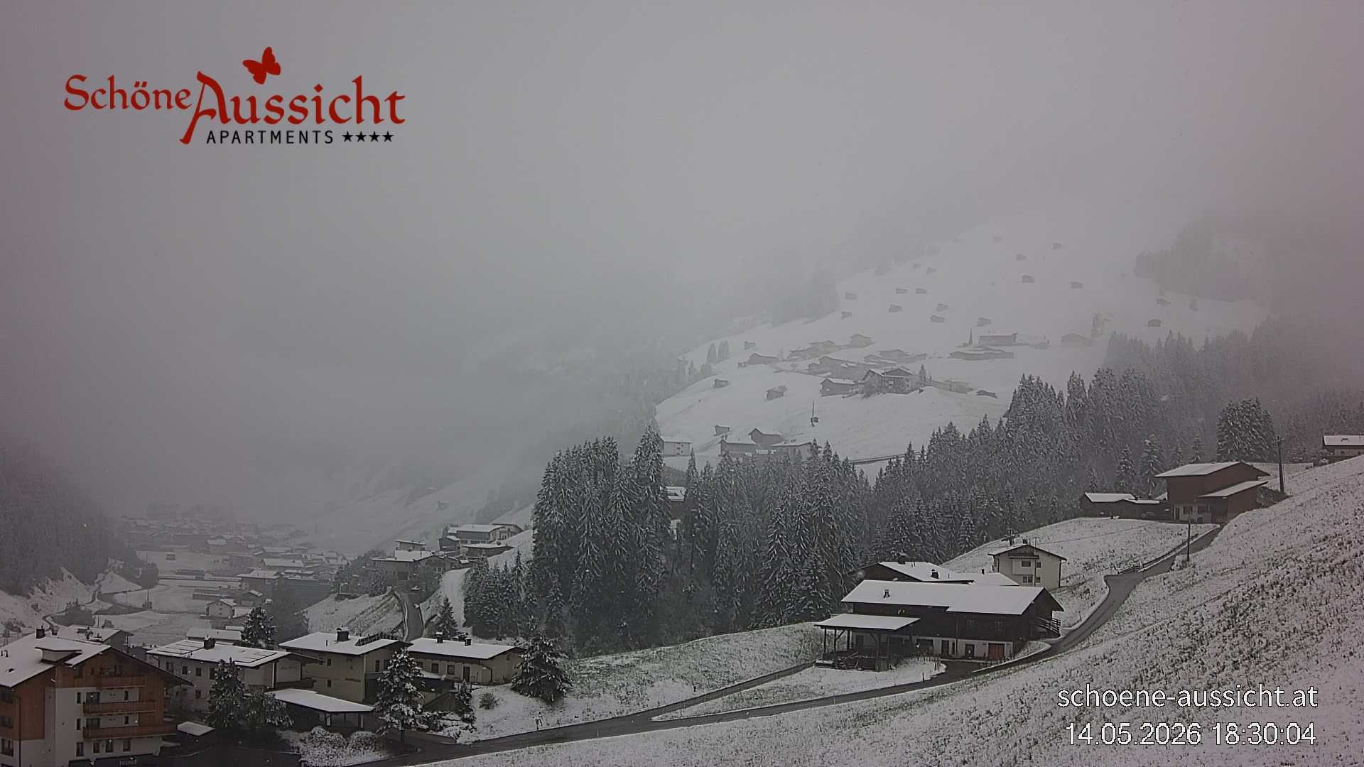 Archiv Foto Webcam Tux Lanersbach - Ausblick Appartements Schöne Aussicht