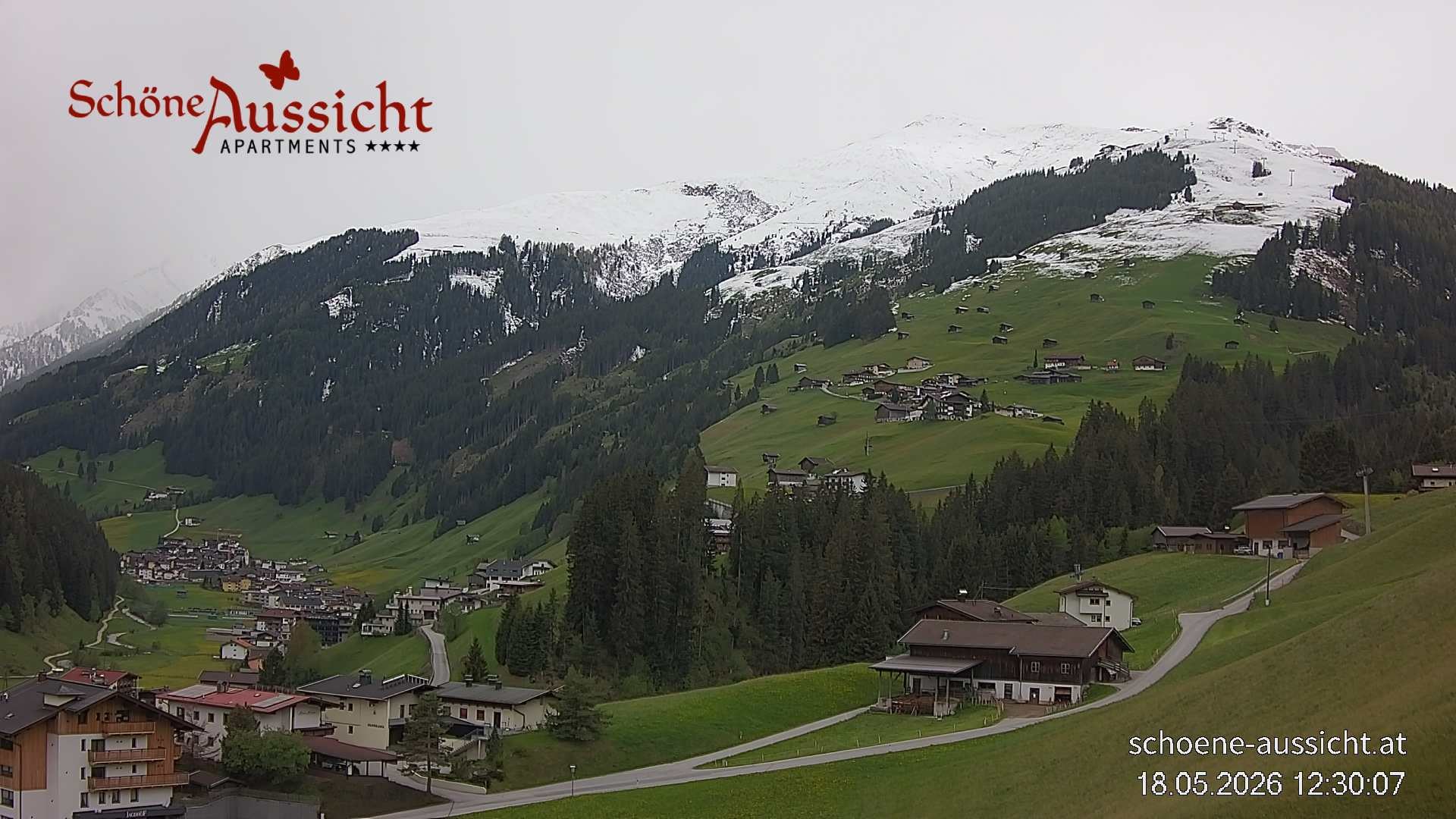 Archiv Foto Webcam Tux Lanersbach - Ausblick Appartements Schöne Aussicht
