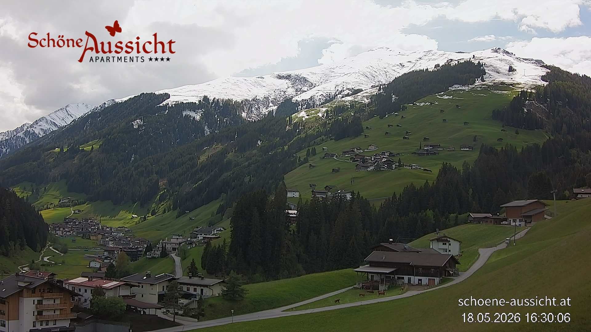 Archiv Foto Webcam Tux Lanersbach - Ausblick Appartements Schöne Aussicht