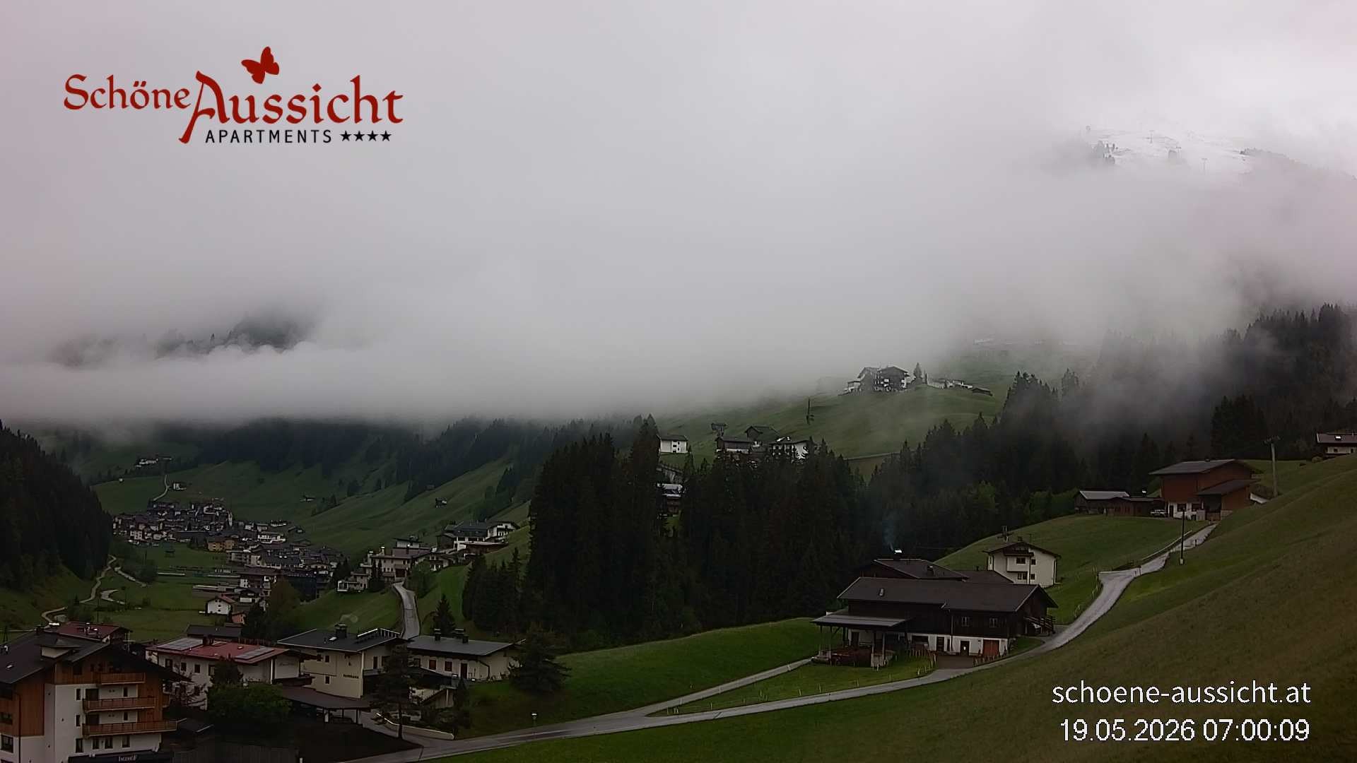 Archiv Foto Webcam Tux Lanersbach - Ausblick Appartements Schöne Aussicht