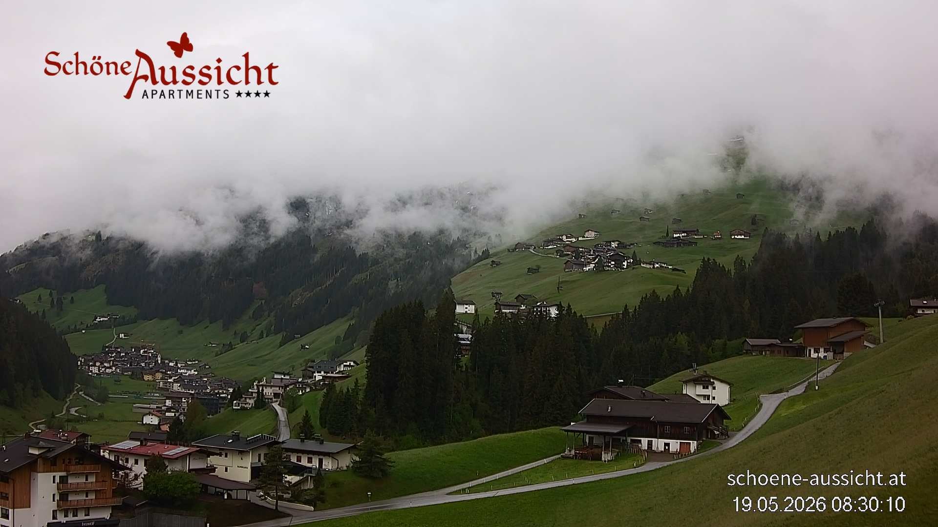 Archiv Foto Webcam Tux Lanersbach - Ausblick Appartements Schöne Aussicht