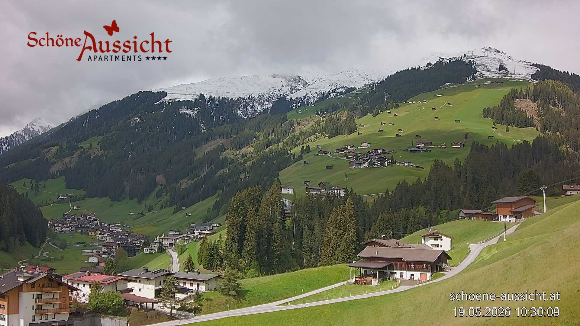 Archiv Foto Webcam Tux Lanersbach - Ausblick Appartements Schöne Aussicht