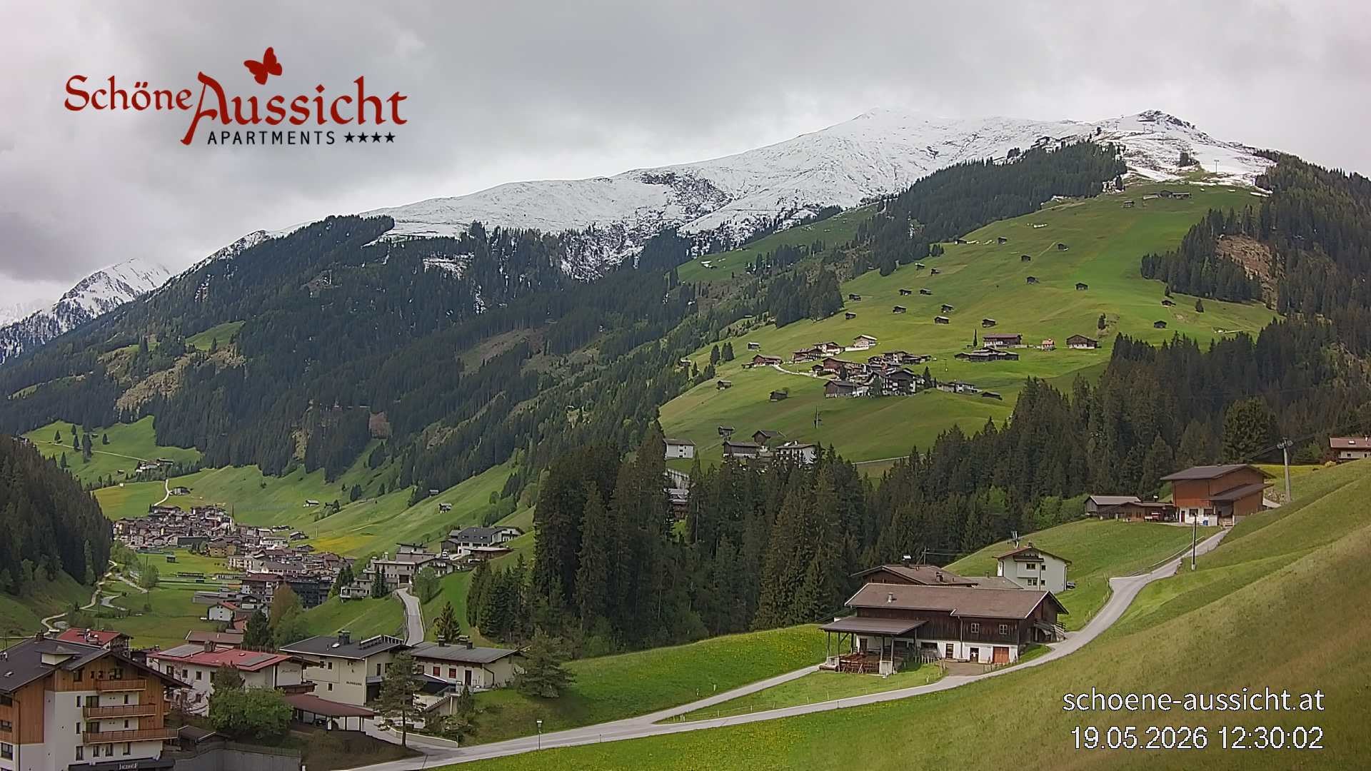 Archiv Foto Webcam Tux Lanersbach - Ausblick Appartements Schöne Aussicht
