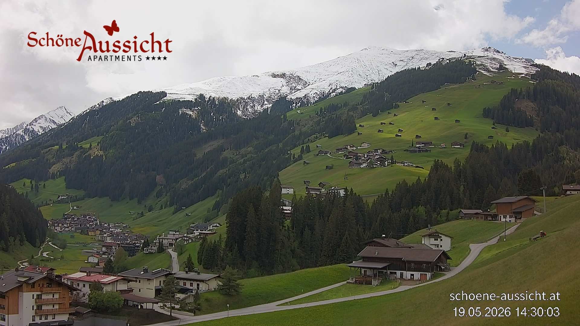 Archiv Foto Webcam Tux Lanersbach - Ausblick Appartements Schöne Aussicht