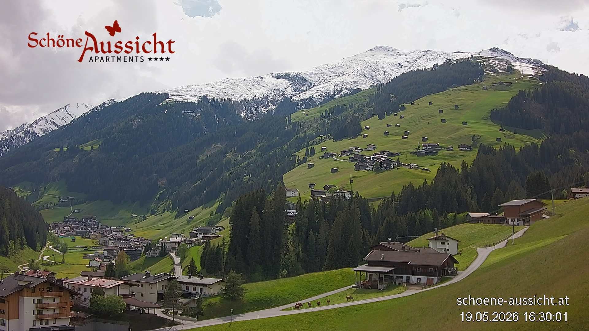Archiv Foto Webcam Tux Lanersbach - Ausblick Appartements Schöne Aussicht