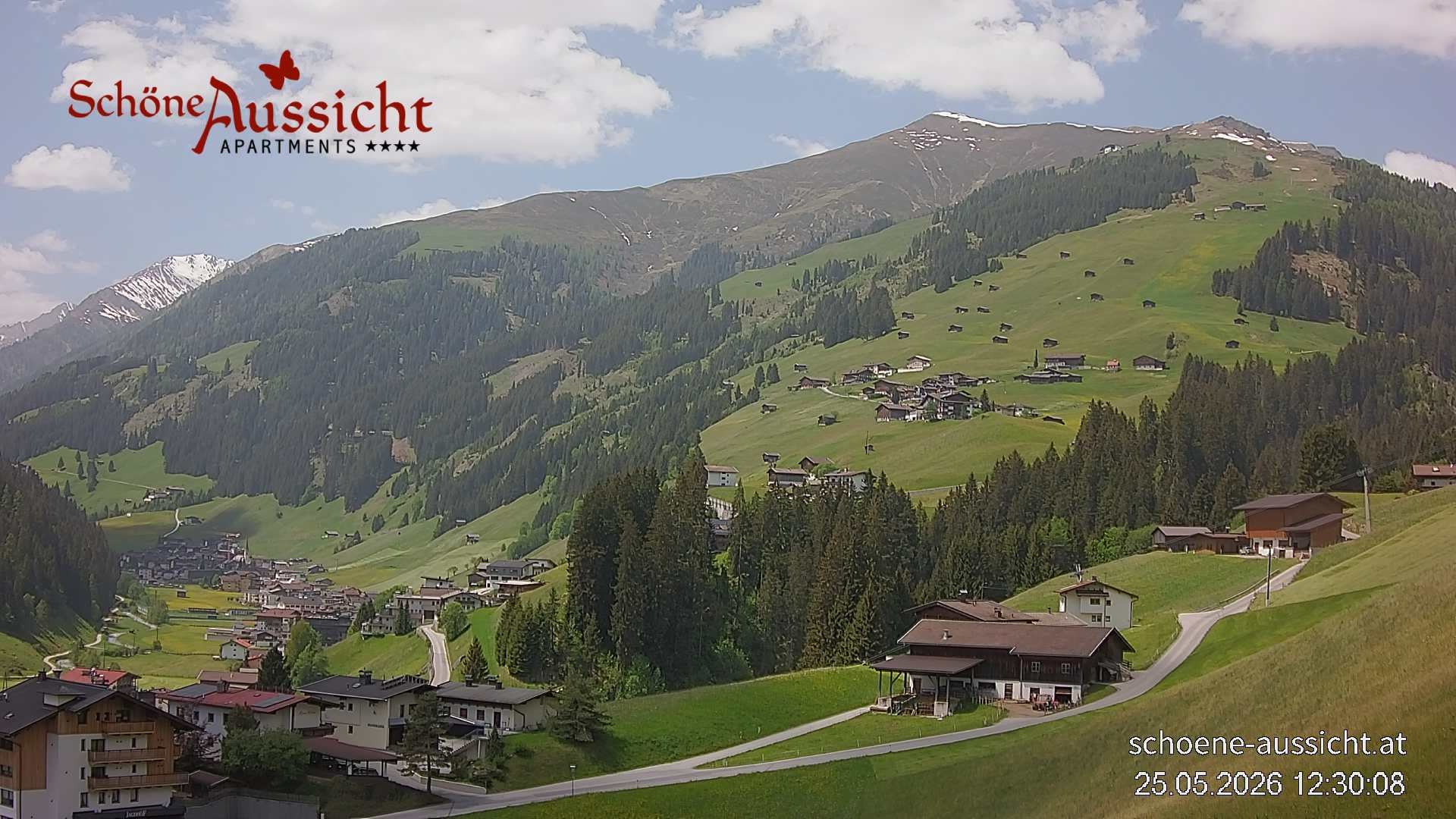 Archiv Foto Webcam Tux Lanersbach - Ausblick Appartements Schöne Aussicht