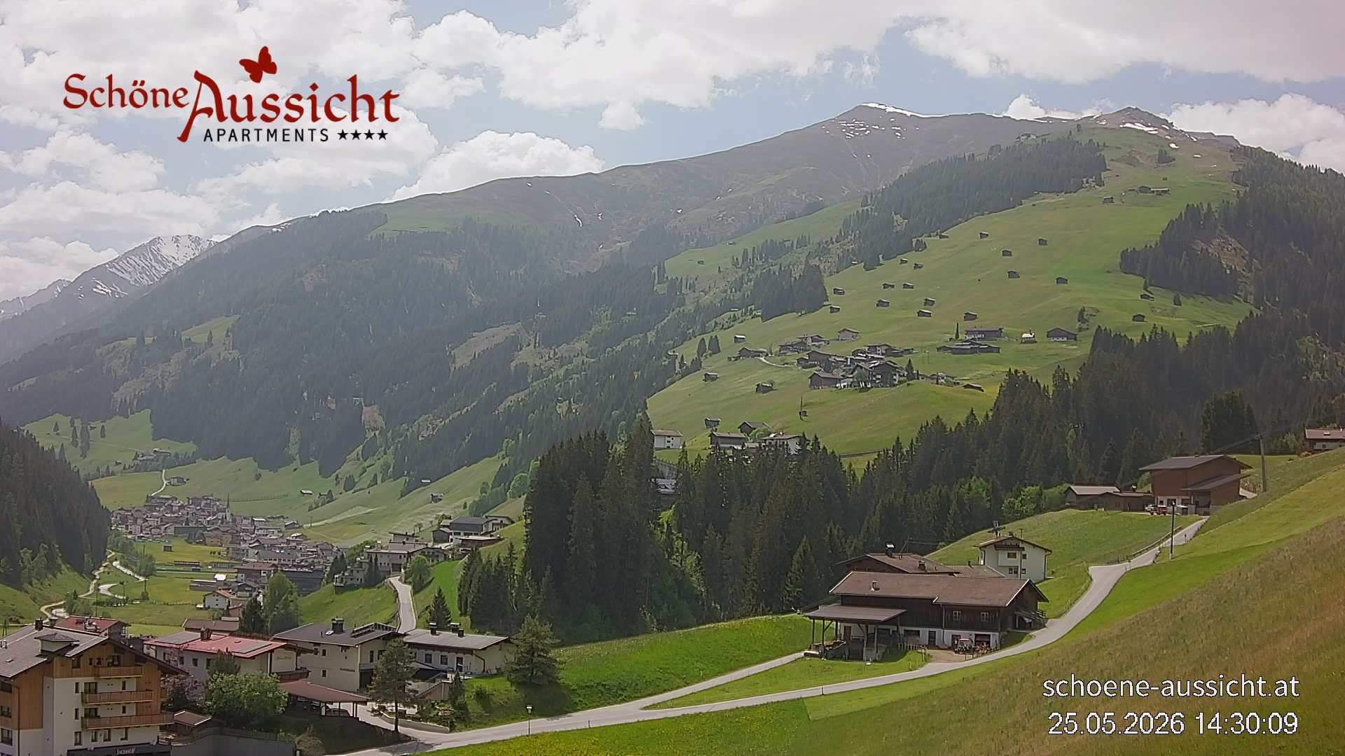 Archiv Foto Webcam Tux Lanersbach - Ausblick Appartements Schöne Aussicht