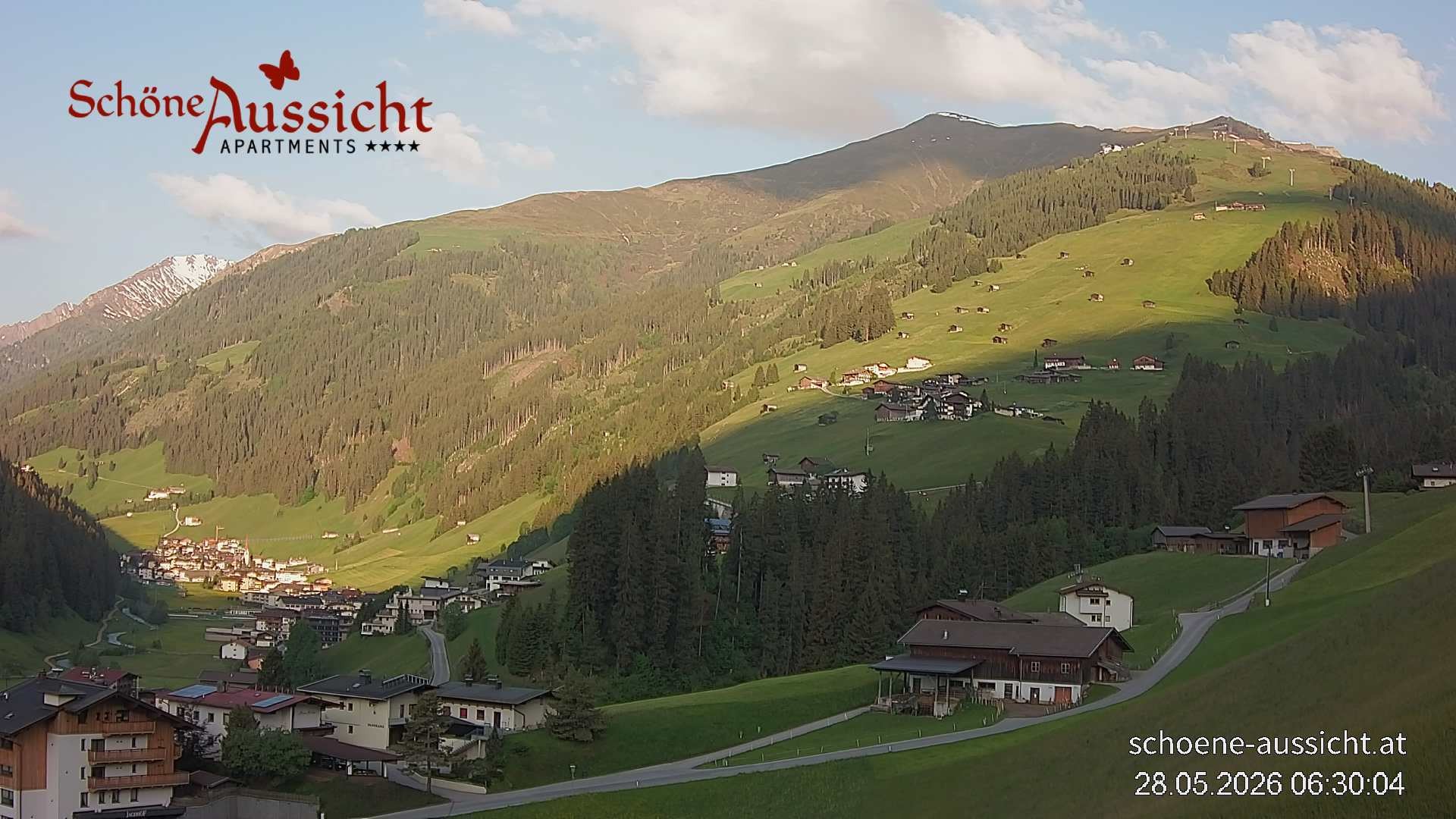 Archiv Foto Webcam Tux Lanersbach - Ausblick Appartements Schöne Aussicht