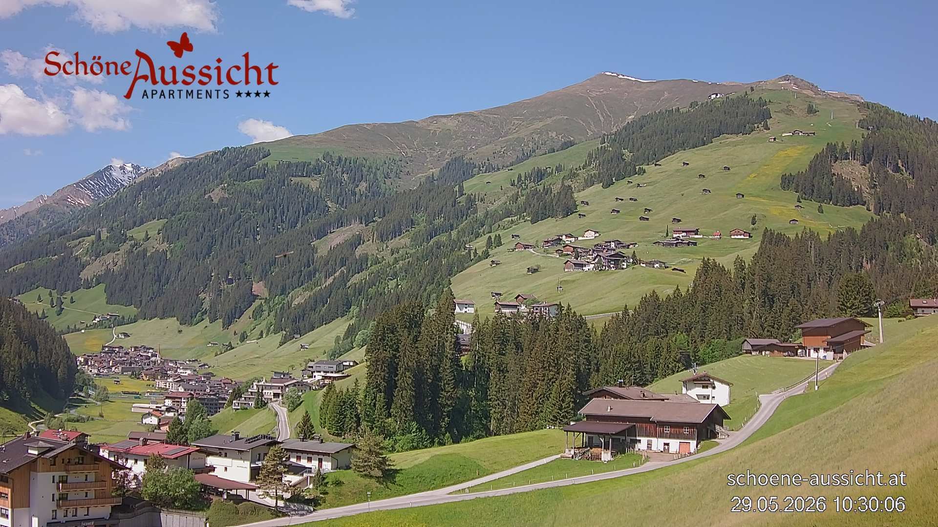 Archiv Foto Webcam Tux Lanersbach - Ausblick Appartements Schöne Aussicht
