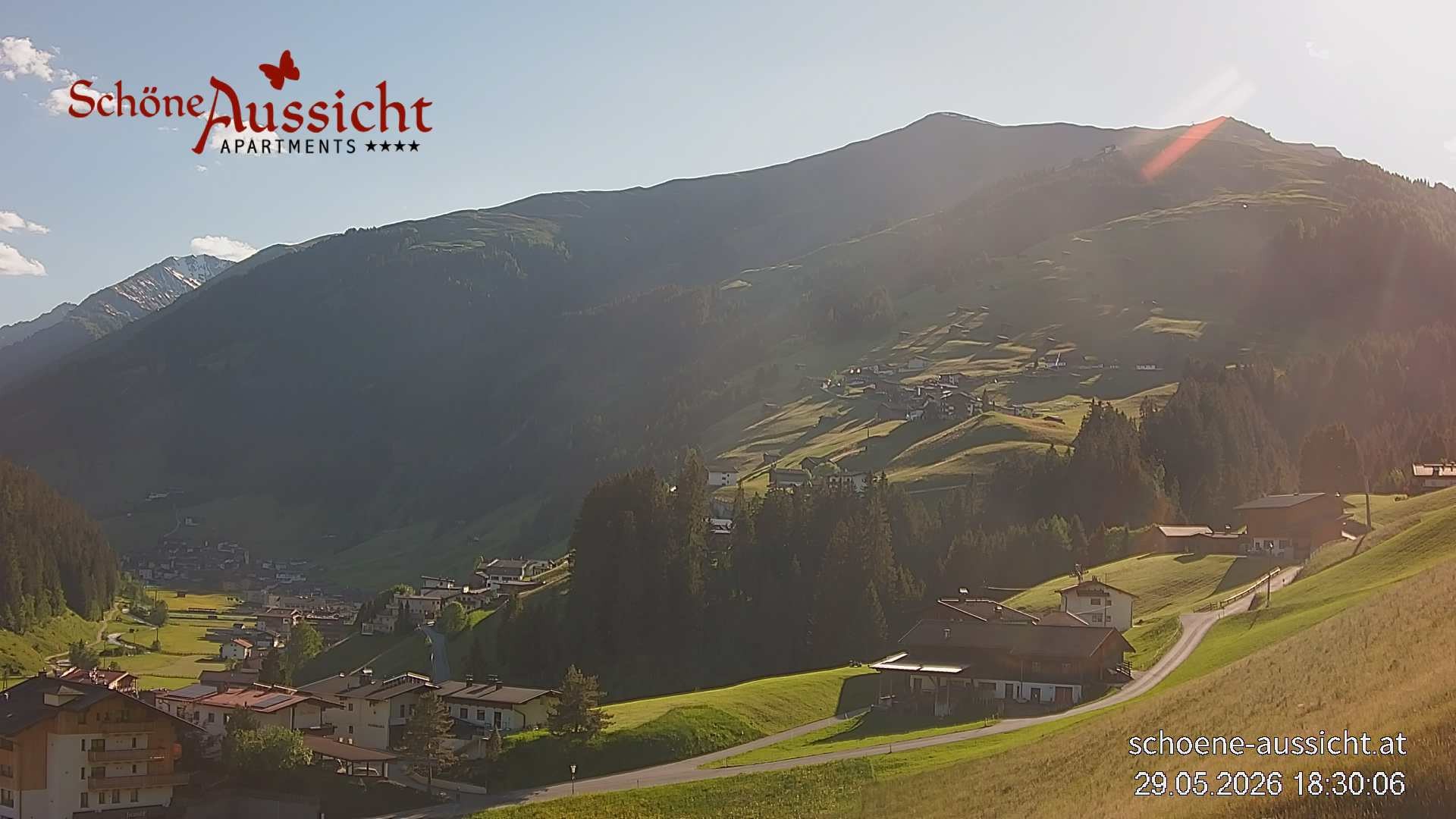 Archiv Foto Webcam Tux Lanersbach - Ausblick Appartements Schöne Aussicht