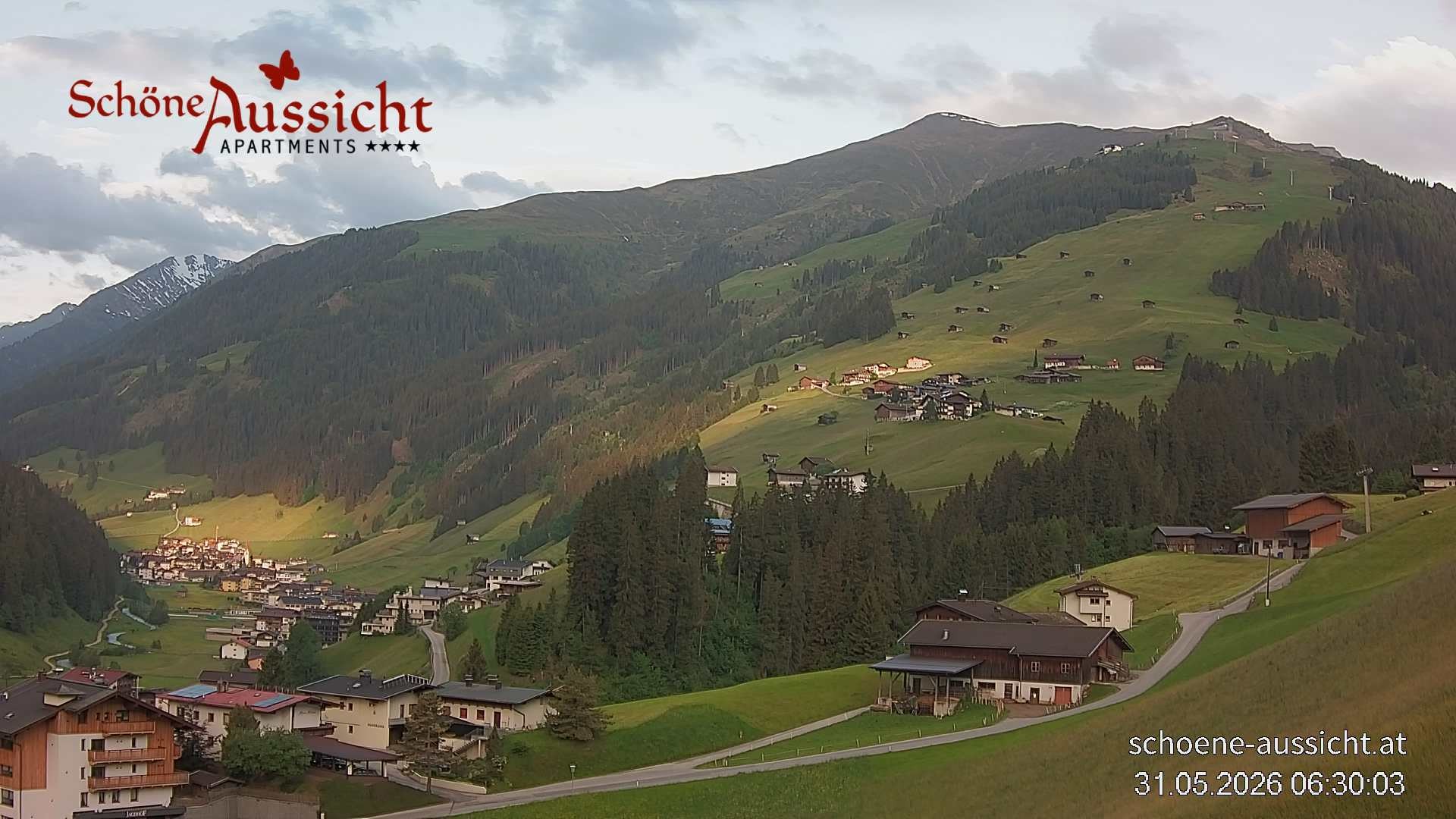 Archiv Foto Webcam Tux Lanersbach - Ausblick Appartements Schöne Aussicht