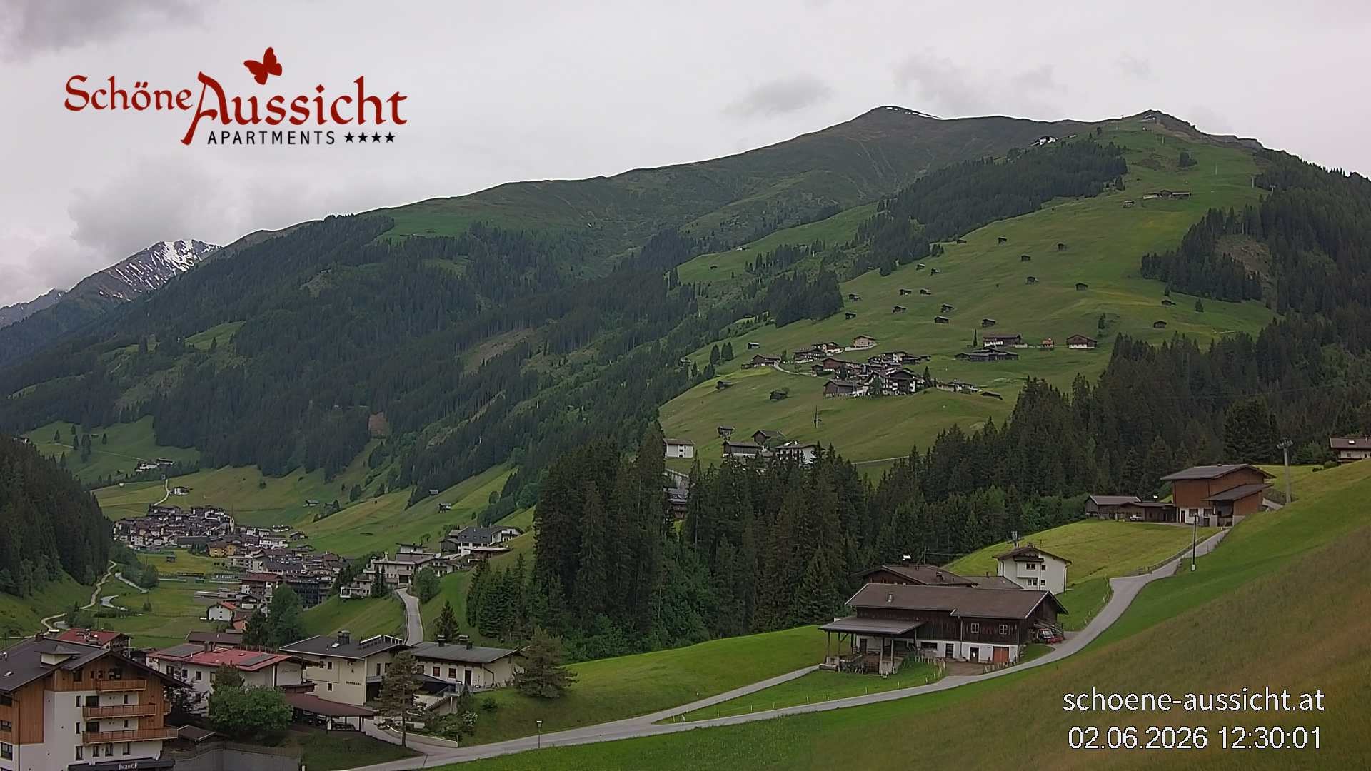 Archiv Foto Webcam Tux Lanersbach - Ausblick Appartements Schöne Aussicht