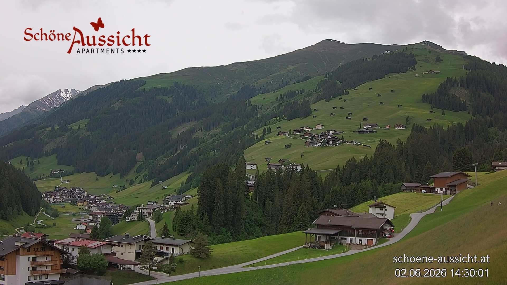 Archiv Foto Webcam Tux Lanersbach - Ausblick Appartements Schöne Aussicht