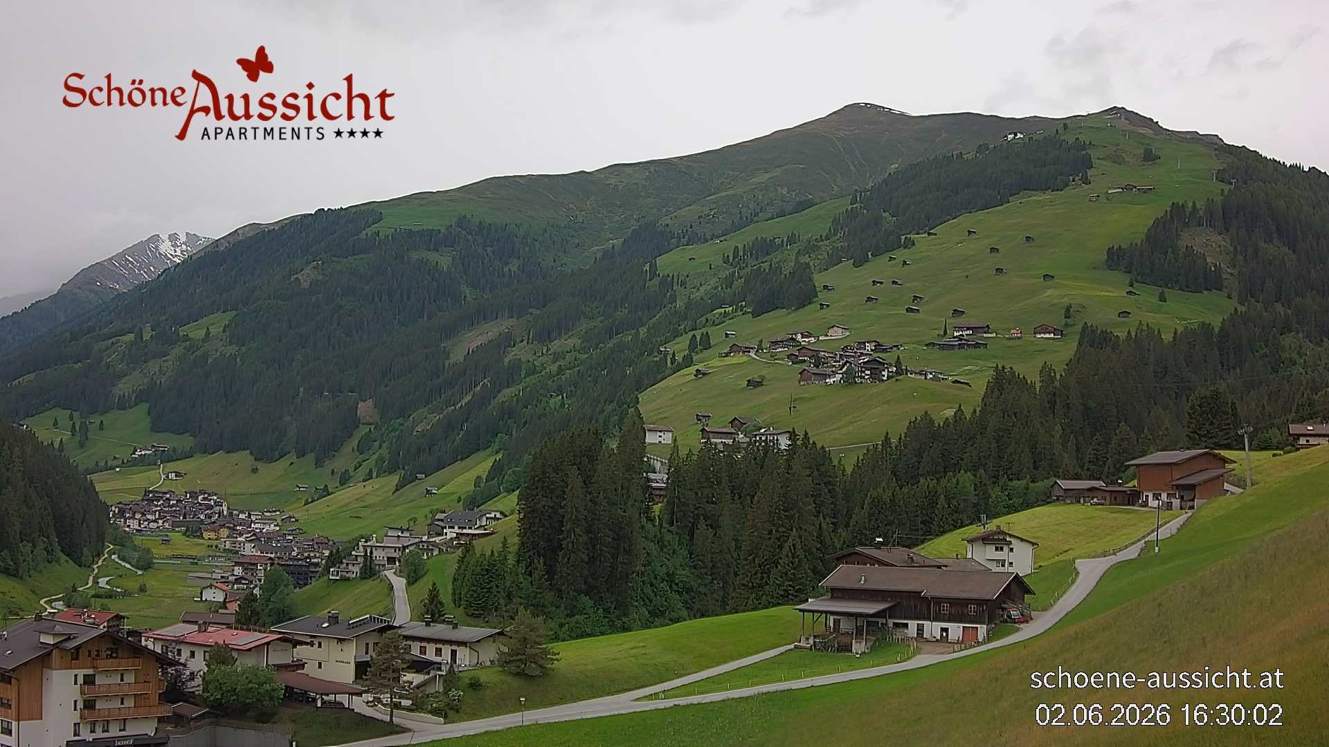 Archiv Foto Webcam Tux Lanersbach - Ausblick Appartements Schöne Aussicht