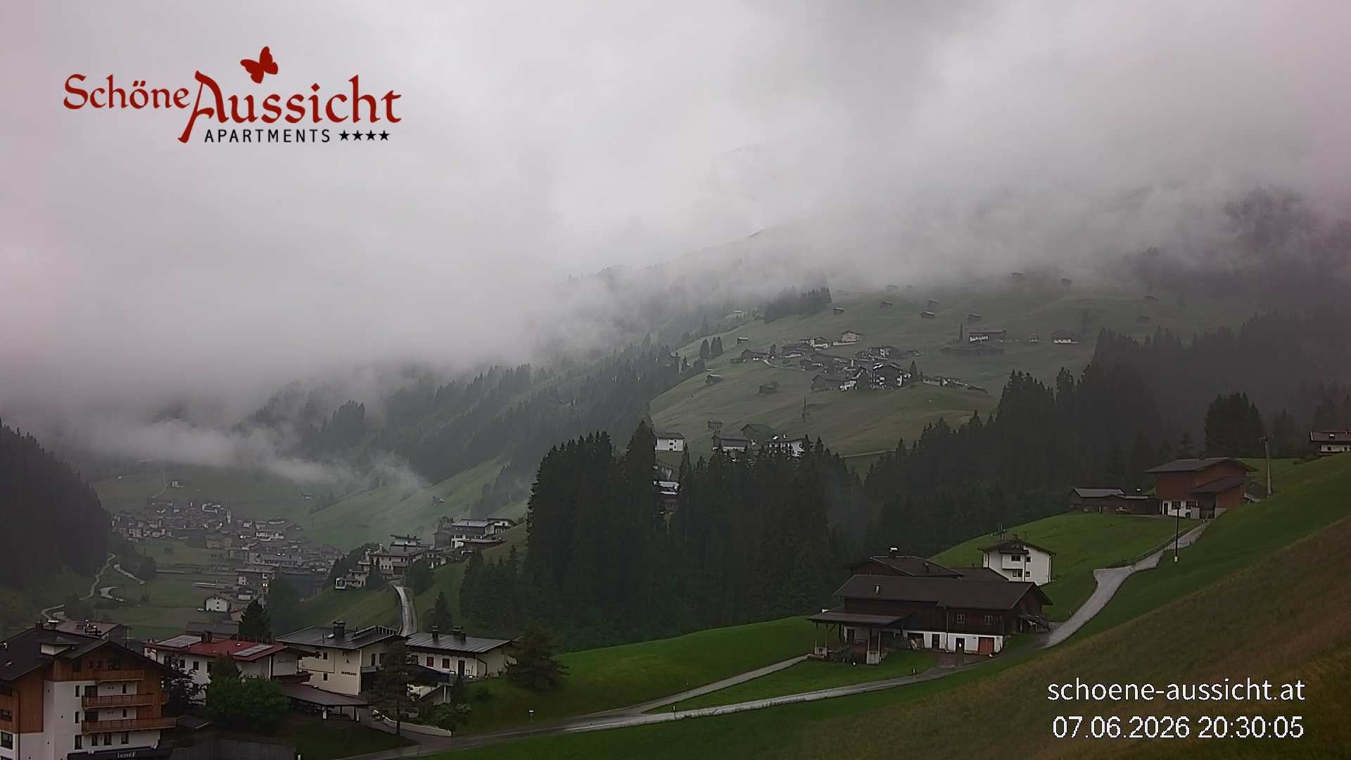 Archiv Foto Webcam Tux Lanersbach - Ausblick Appartements Schöne Aussicht