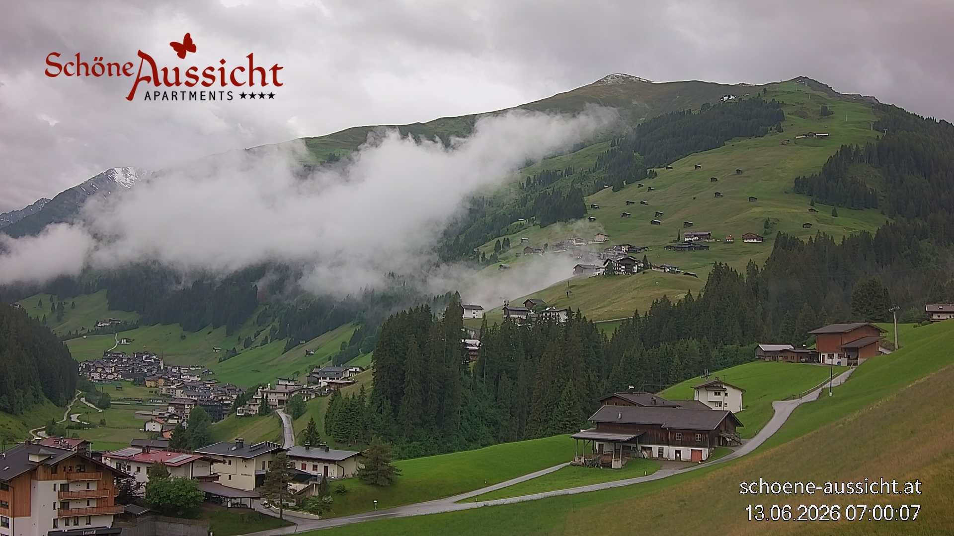Archiv Foto Webcam Tux Lanersbach - Ausblick Appartements Schöne Aussicht