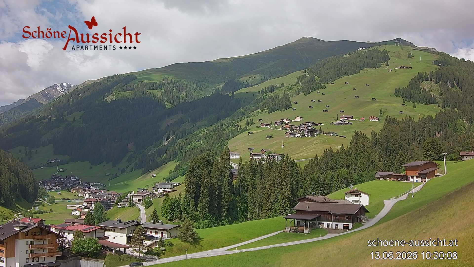 Archiv Foto Webcam Tux Lanersbach - Ausblick Appartements Schöne Aussicht