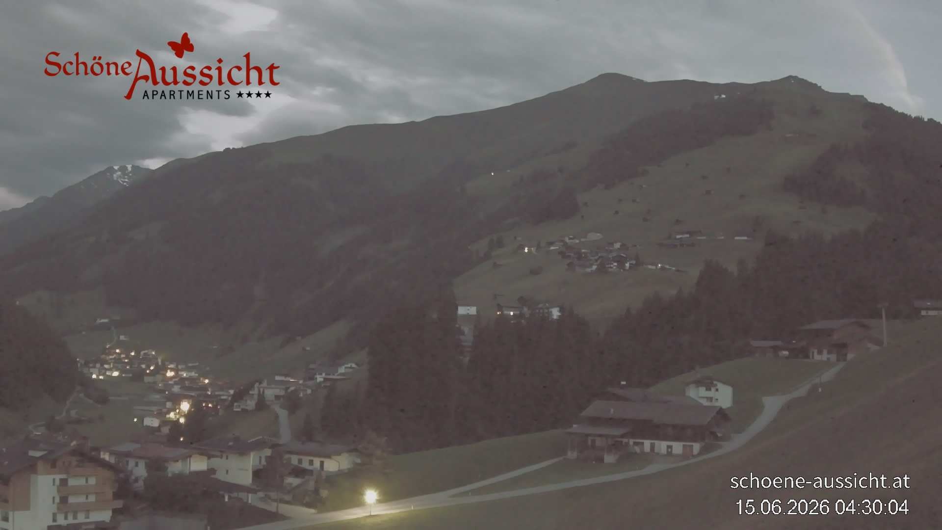 Archiv Foto Webcam Tux Lanersbach - Ausblick Appartements Schöne Aussicht