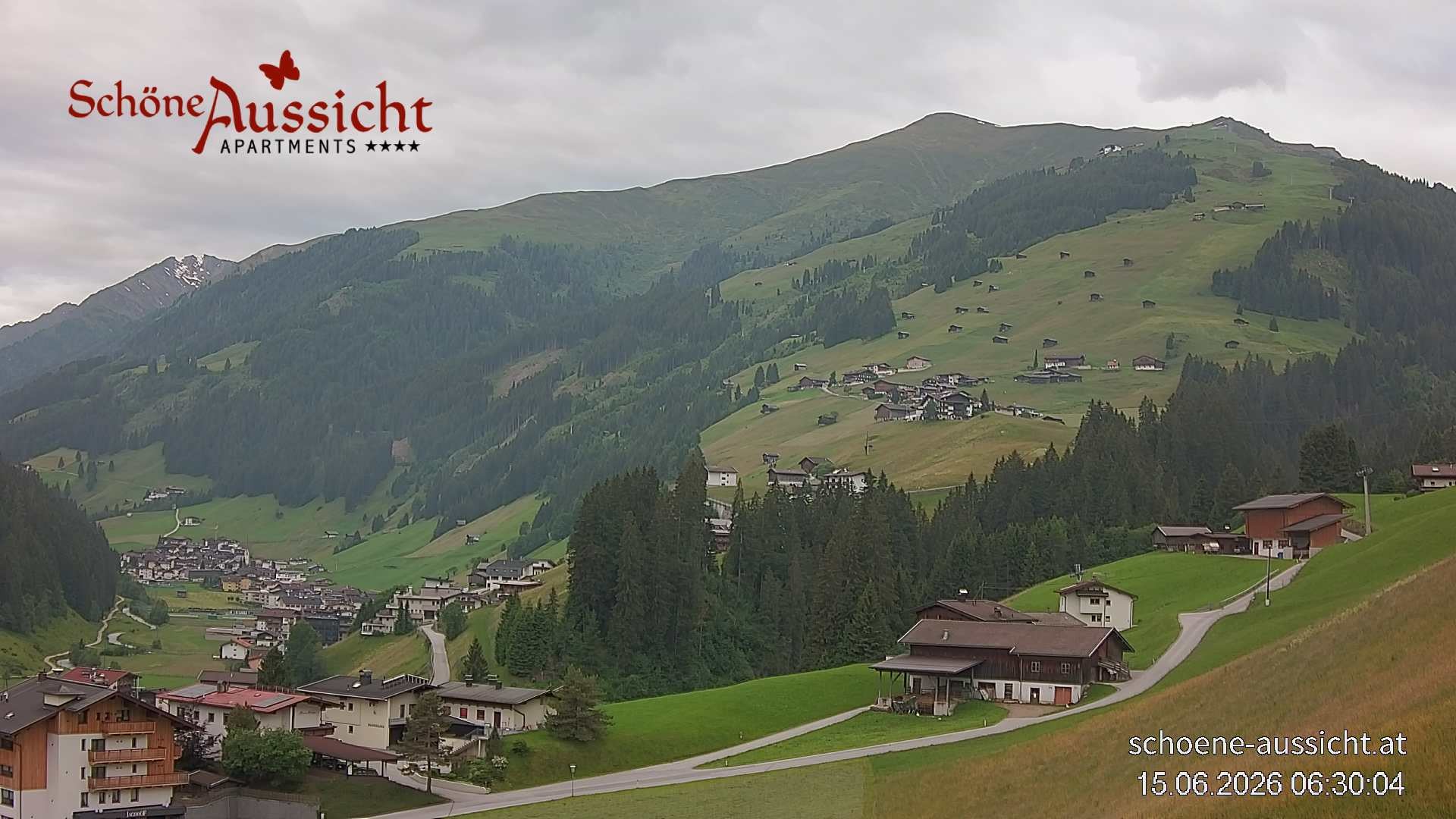 Archiv Foto Webcam Tux Lanersbach - Ausblick Appartements Schöne Aussicht