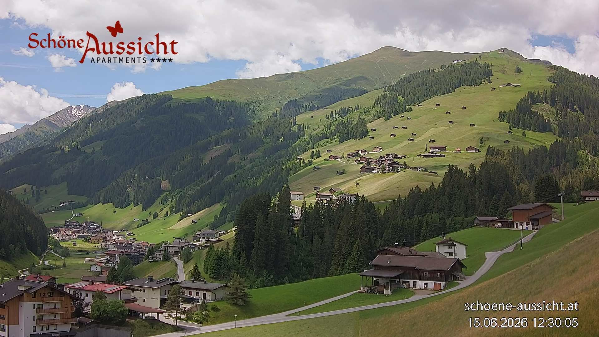 Archiv Foto Webcam Tux Lanersbach - Ausblick Appartements Schöne Aussicht