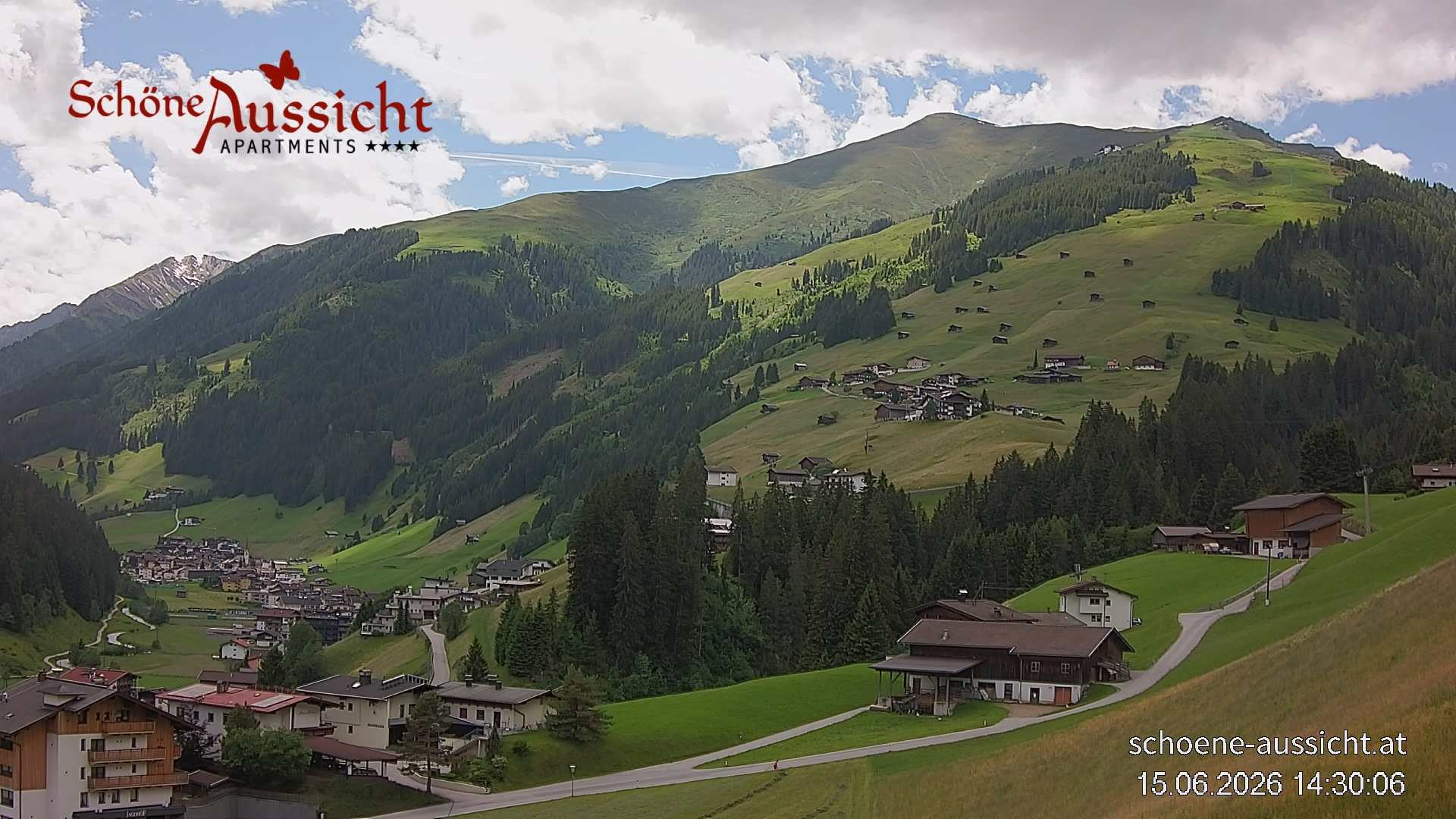 Archiv Foto Webcam Tux Lanersbach - Ausblick Appartements Schöne Aussicht