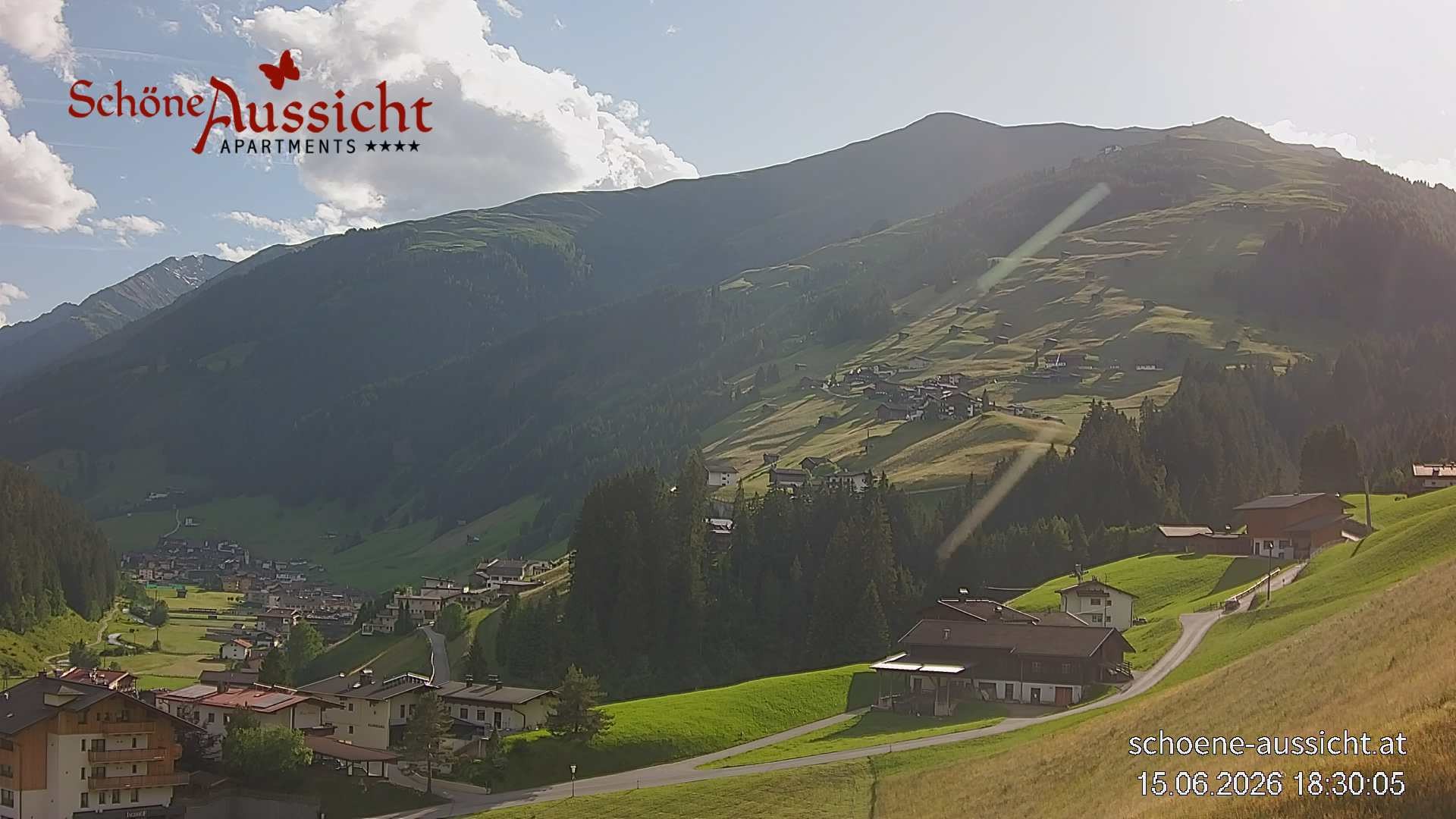 Archiv Foto Webcam Tux Lanersbach - Ausblick Appartements Schöne Aussicht