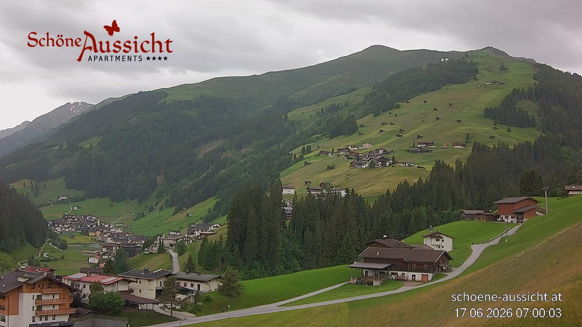 Archiv Foto Webcam Tux Lanersbach - Ausblick Appartements Schöne Aussicht