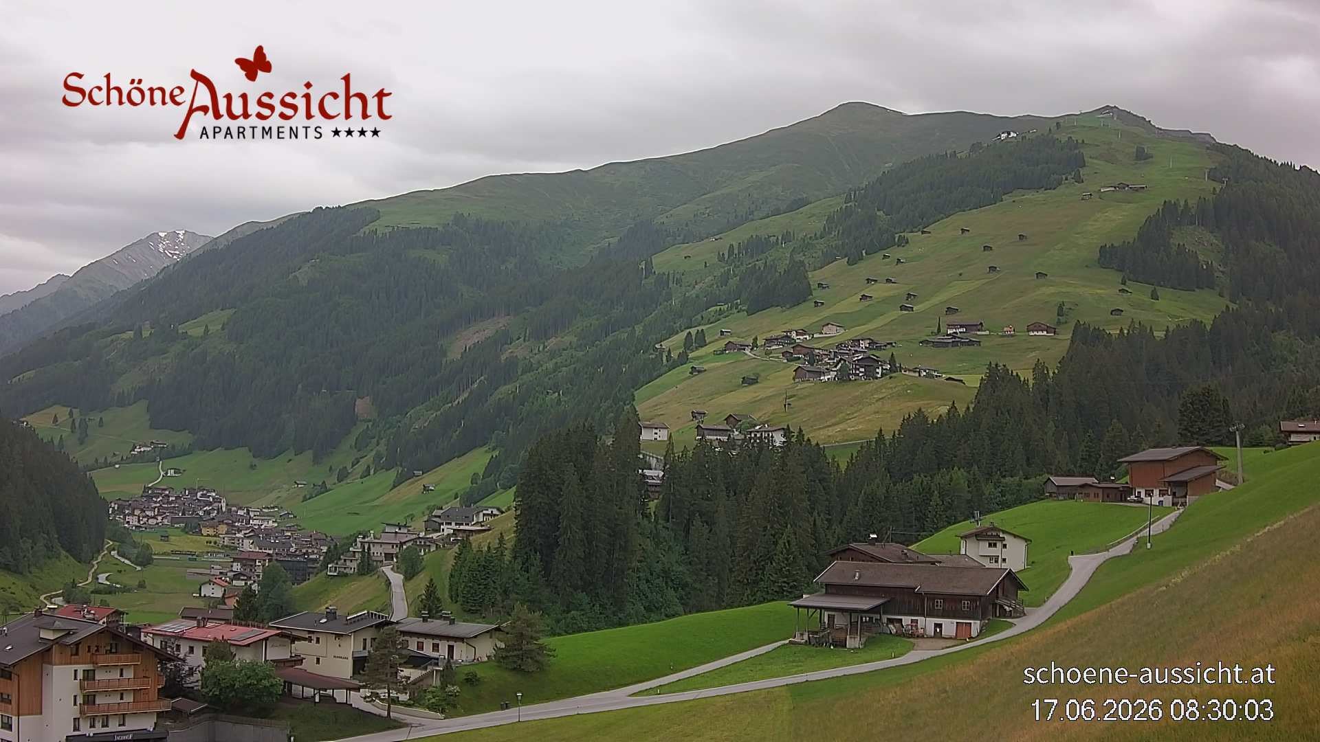 Archiv Foto Webcam Tux Lanersbach - Ausblick Appartements Schöne Aussicht