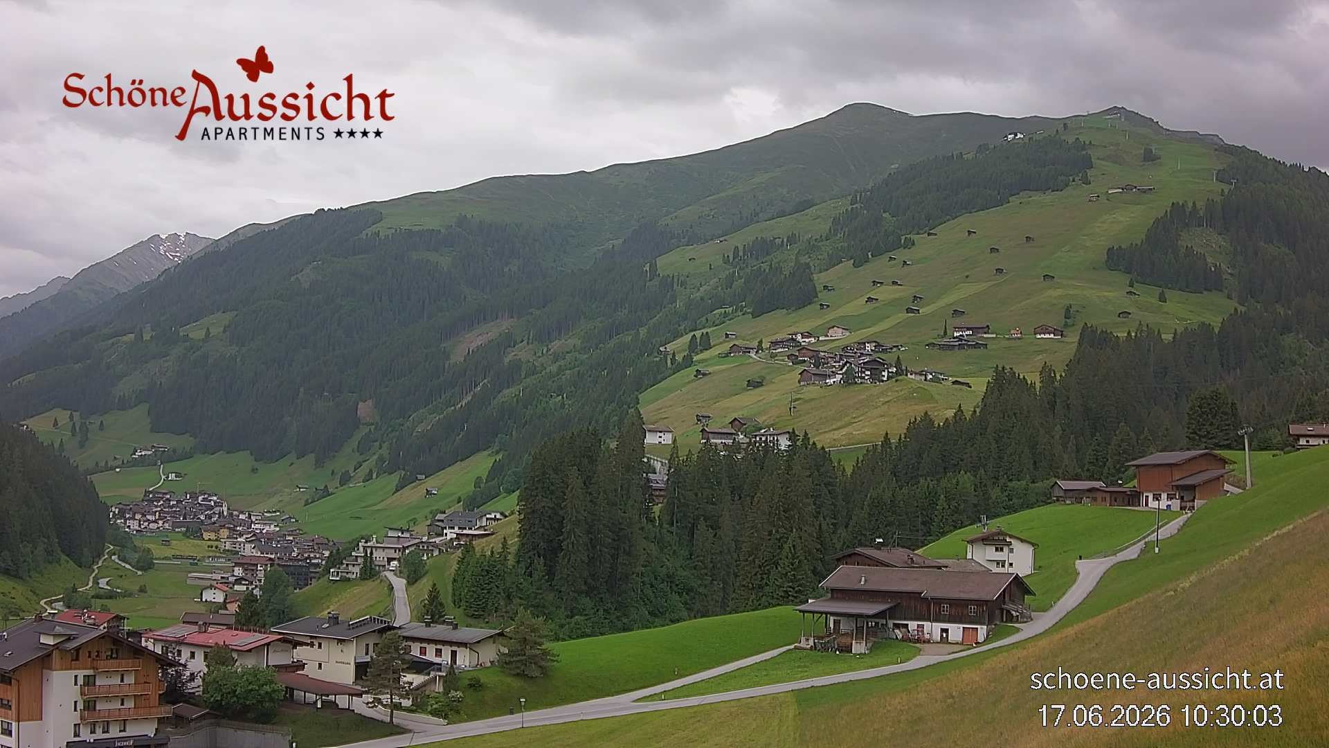 Archiv Foto Webcam Tux Lanersbach - Ausblick Appartements Schöne Aussicht